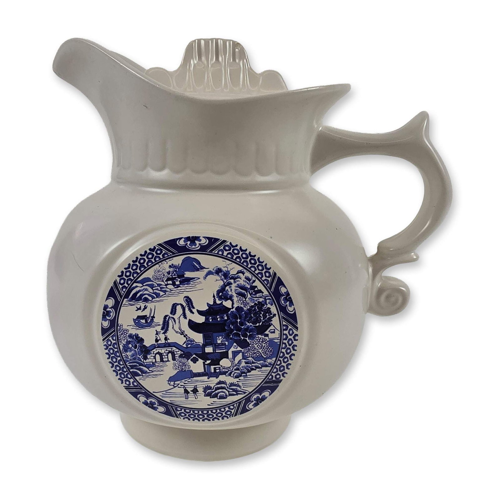 McCoy USA Blue Willow Ceramic Lidded Pitcher (1 of 4)
