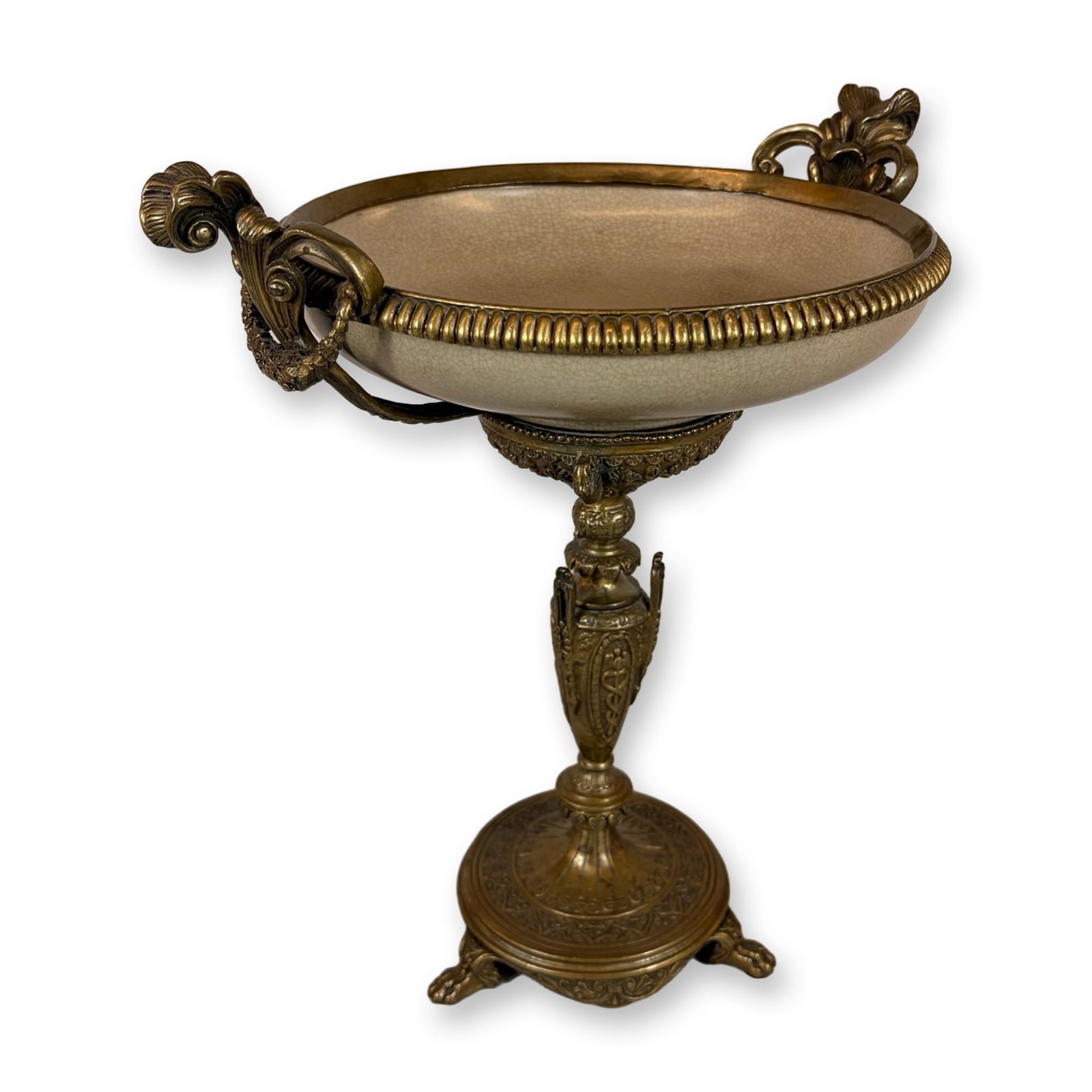 Castilian Porcelain Bowl and Metal Stand (1 of 4)