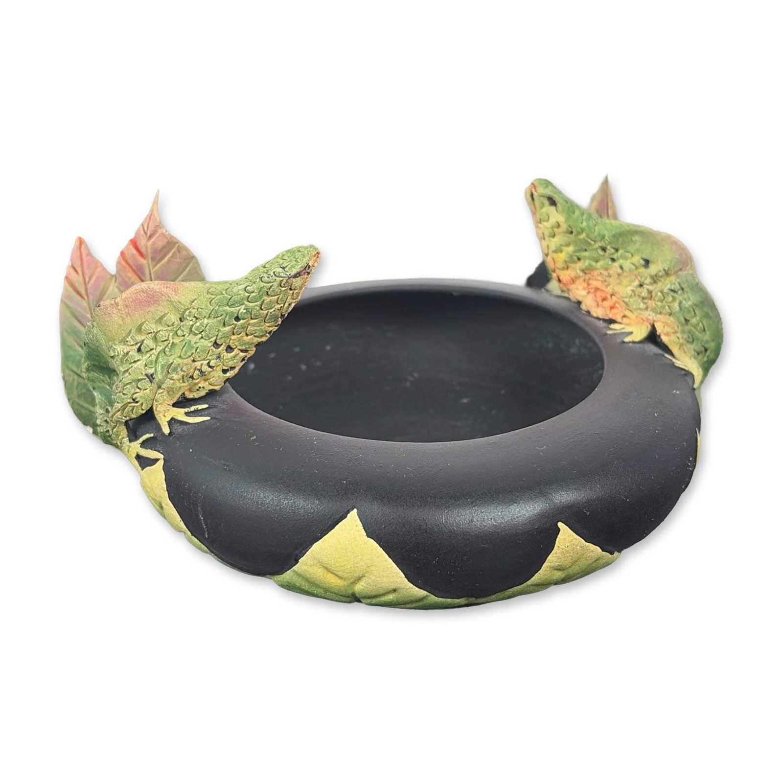 Nancy Adams Studio Ceramic Two Lizard Bowl (1 of 3)