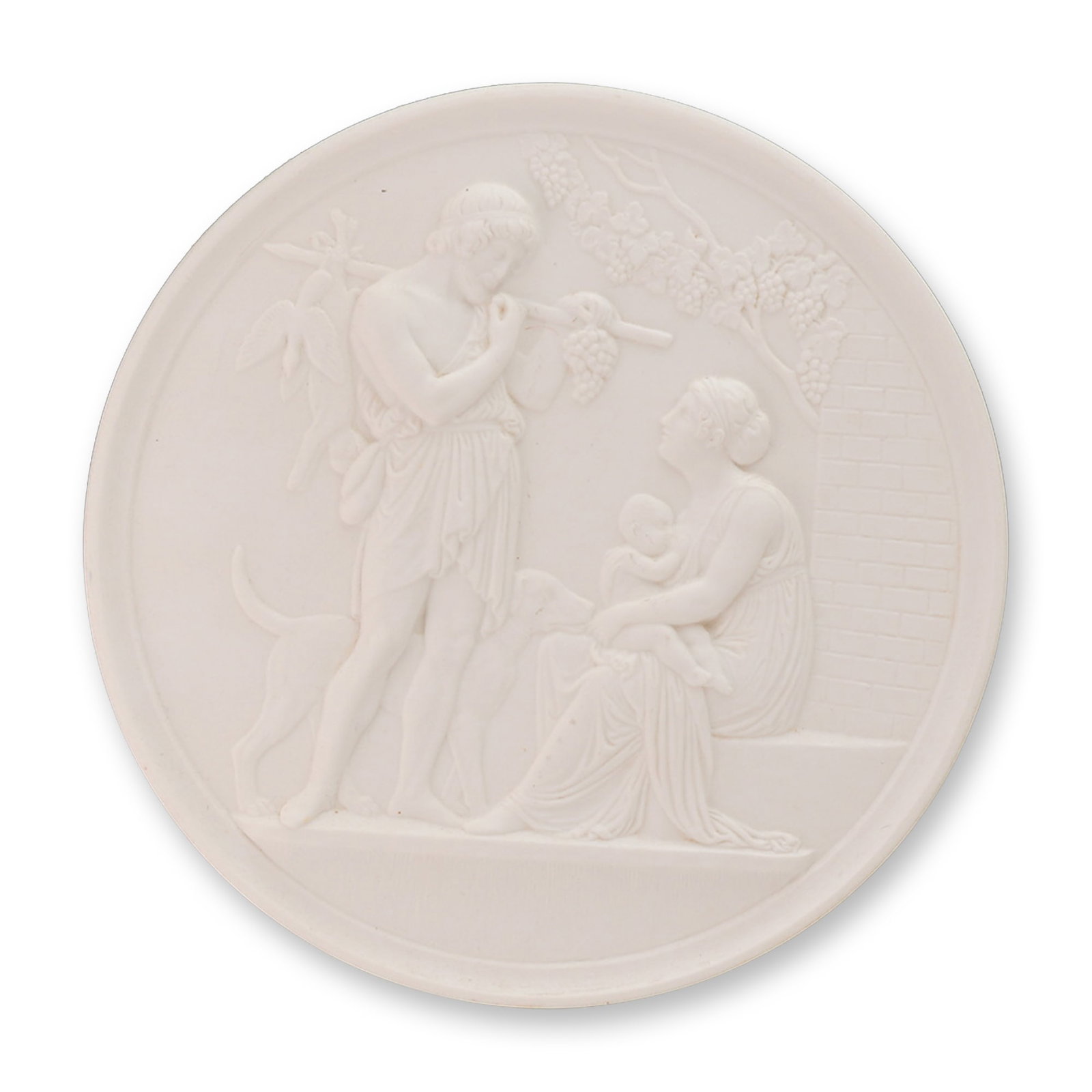 B&G Bisque Plaque - Autumn, Four Seasons after Thorvaldsen (1 of 5)