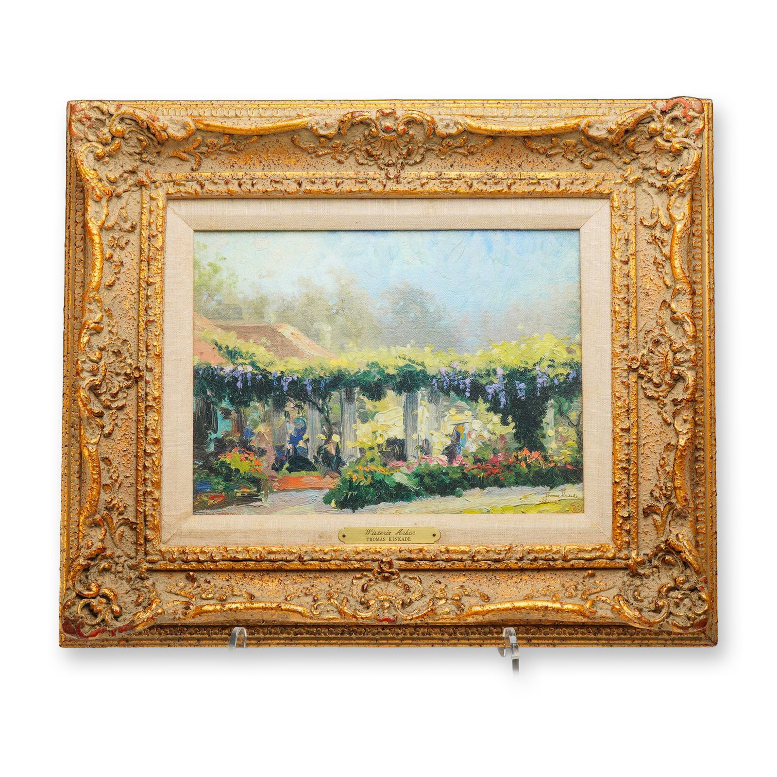 Thomas Kinkade (American, 1958-2012) Hand-enhanced Lithograph on Canvas, Wisteria Arbor (1 of 8)