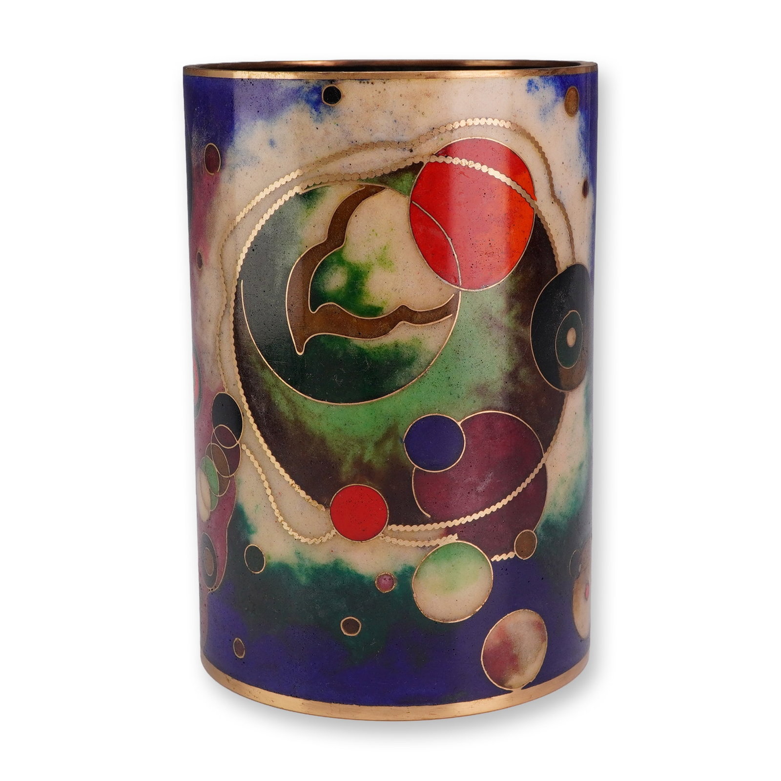 David Kuo Modernist Cloisonne Enamel Tumbler (1 of 3)