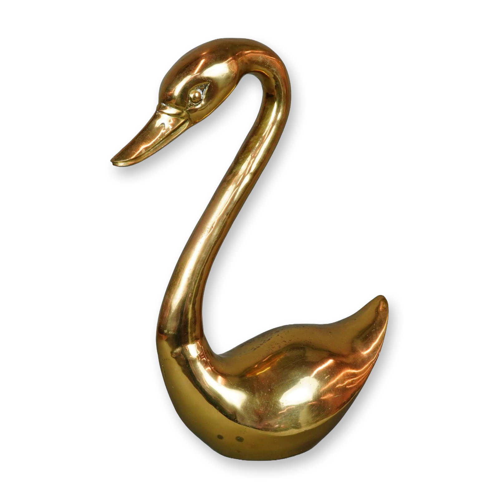 Large Brass Golden Swan Sculpture (1 of 4)