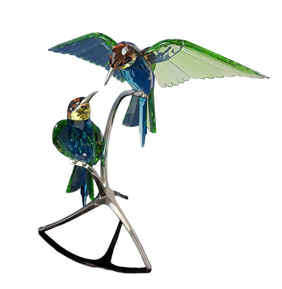 Swarovski Crystal Paradise Bird Figurine, Bee-Eaters Peridot (1 of 4)