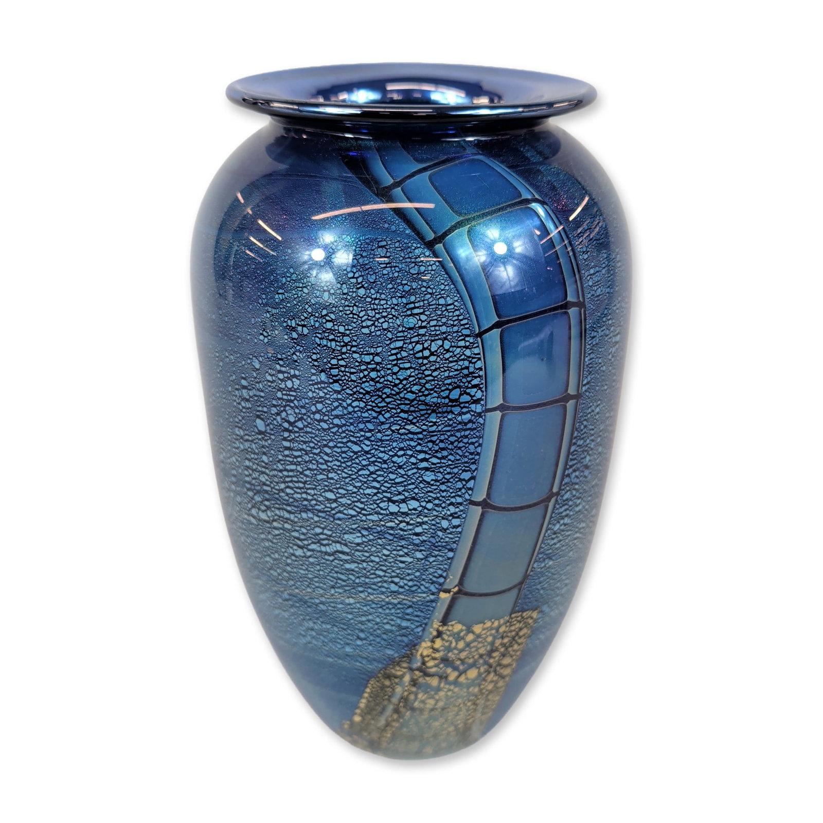 Robert Eickholt Iridescent Art Glass Vase (1 of 3)