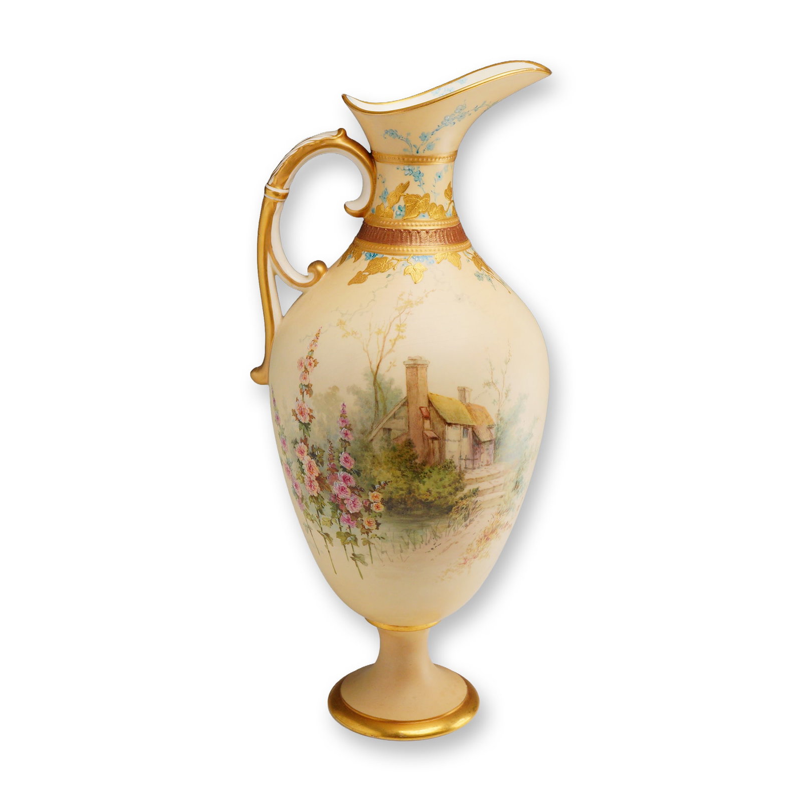 Wedgwood Hand Painted Queensware Ewer (1 of 4)