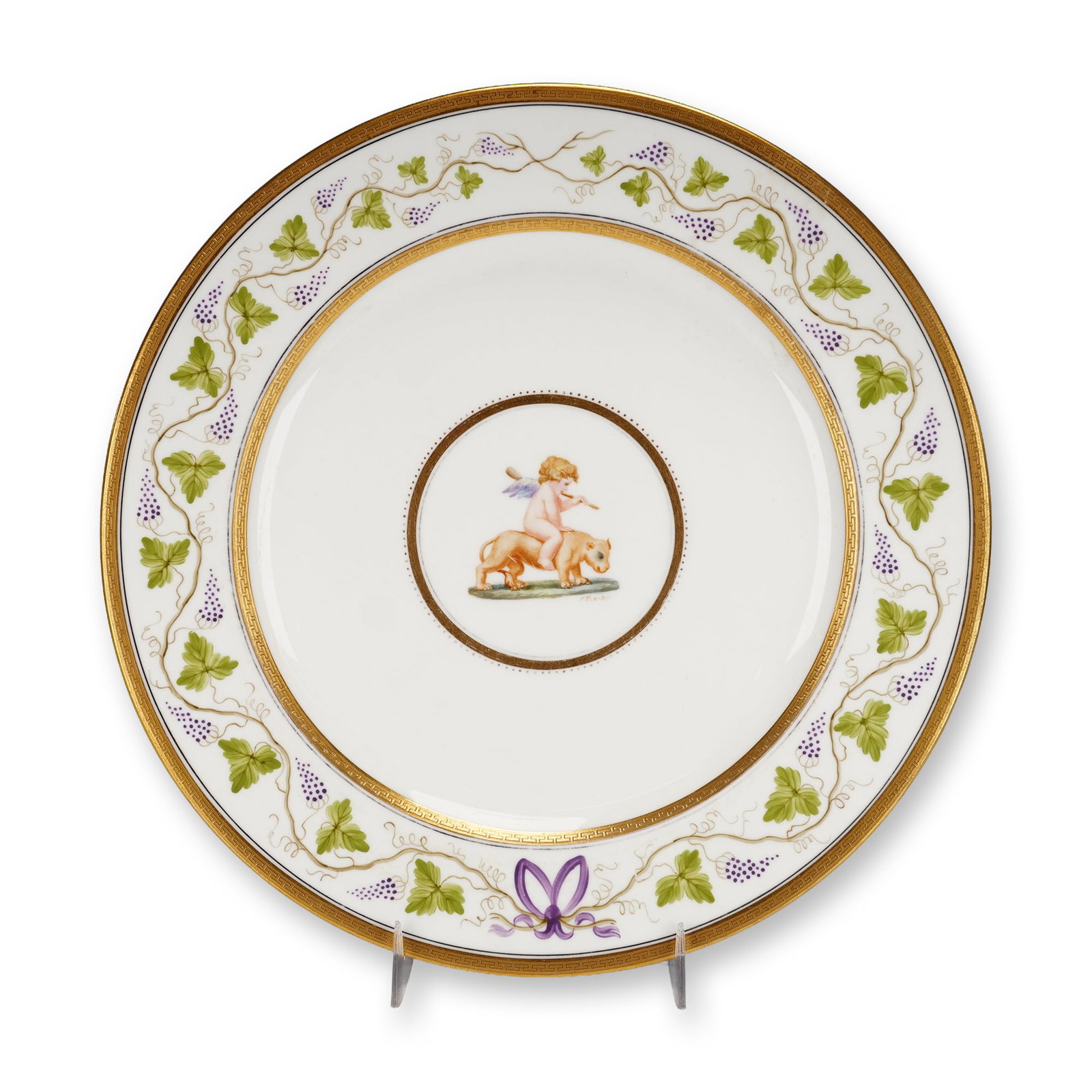 Wedgwood Samuel Thorley Hand Painted Bone China Cabinet Plate for Geo Rouard Paris (1 of 4)