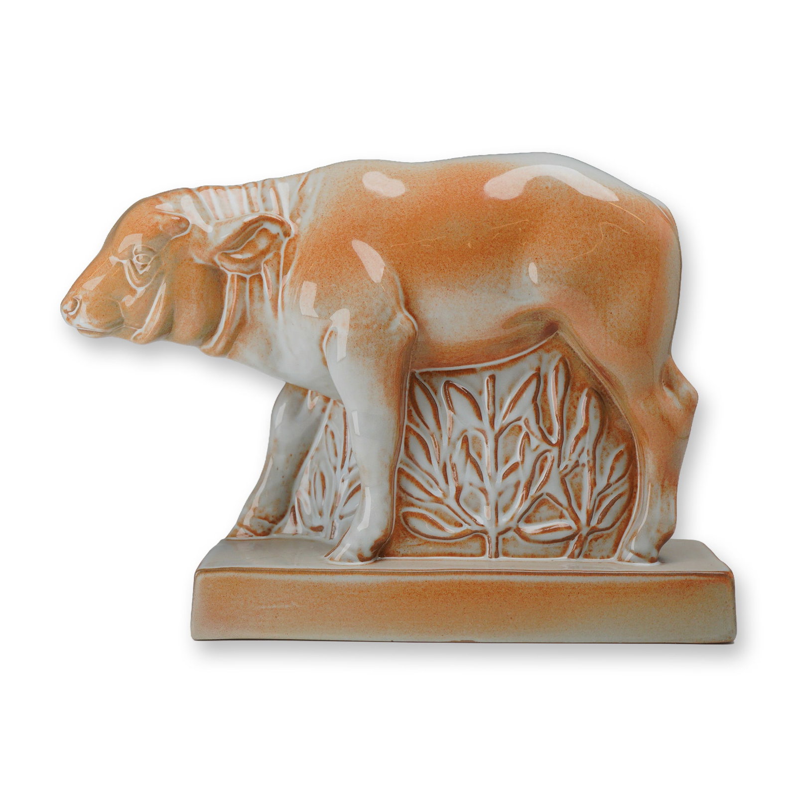 Wedgwood by John Skeaping Two-Tone Glazed Figurine, Buffalo (1 of 4)