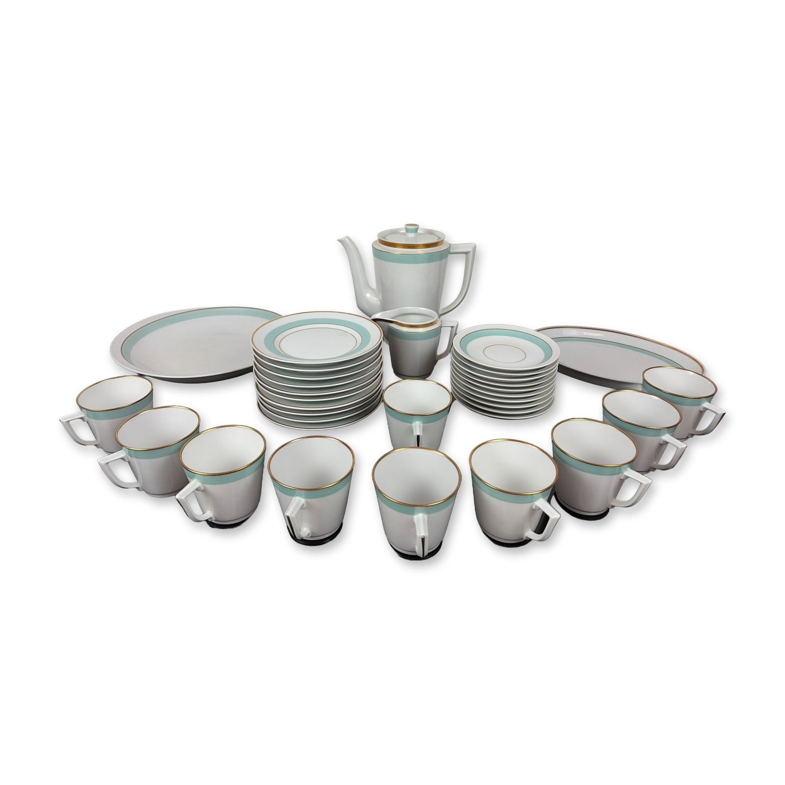 35 pc Royal Copenhagen Dybbol Coffee and Dessert Service (1 of 4)