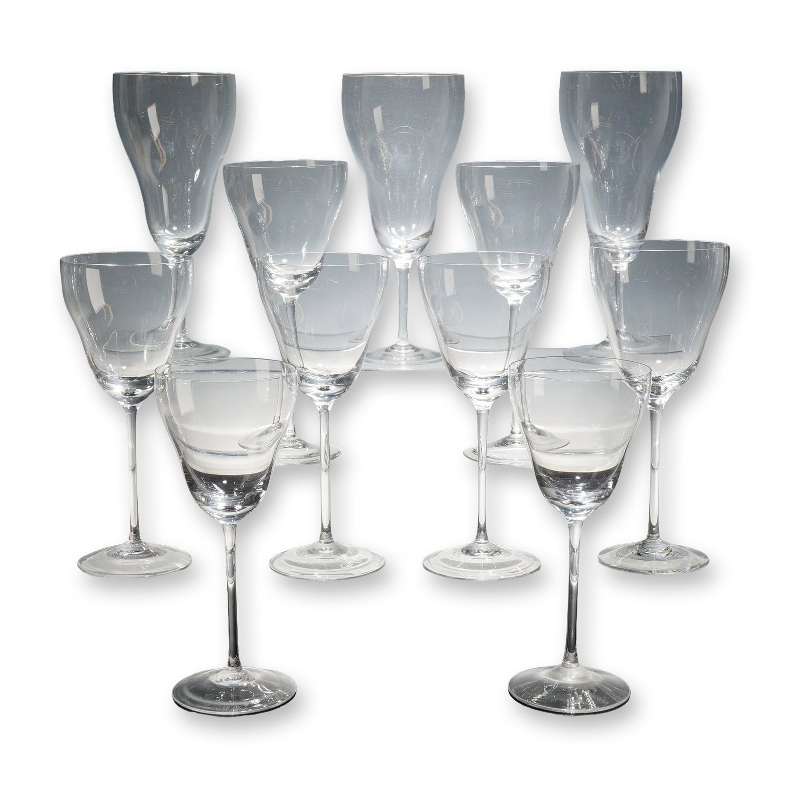 12pc Rosenthal Romance II Crystal Wine and Water Glasses (1 of 5)
