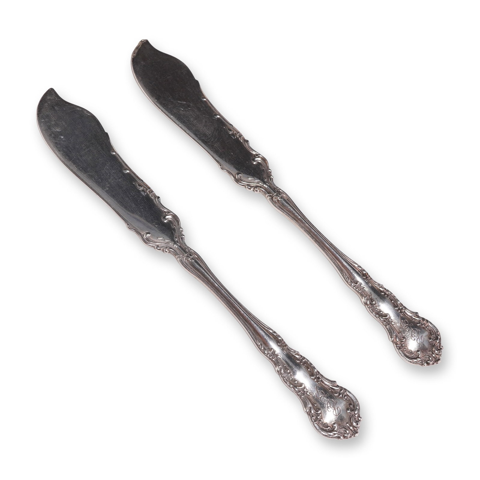 Pair of Wallace Sterling Silver Butter Knives, La Touraine (1 of 3)