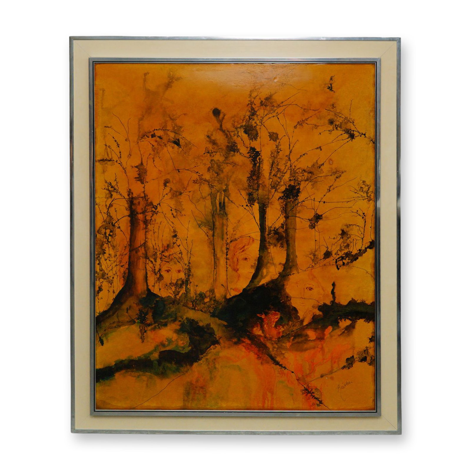 Sonia Risolia (American, 1926-2002) Abstract Watercolor on Board (1 of 6)