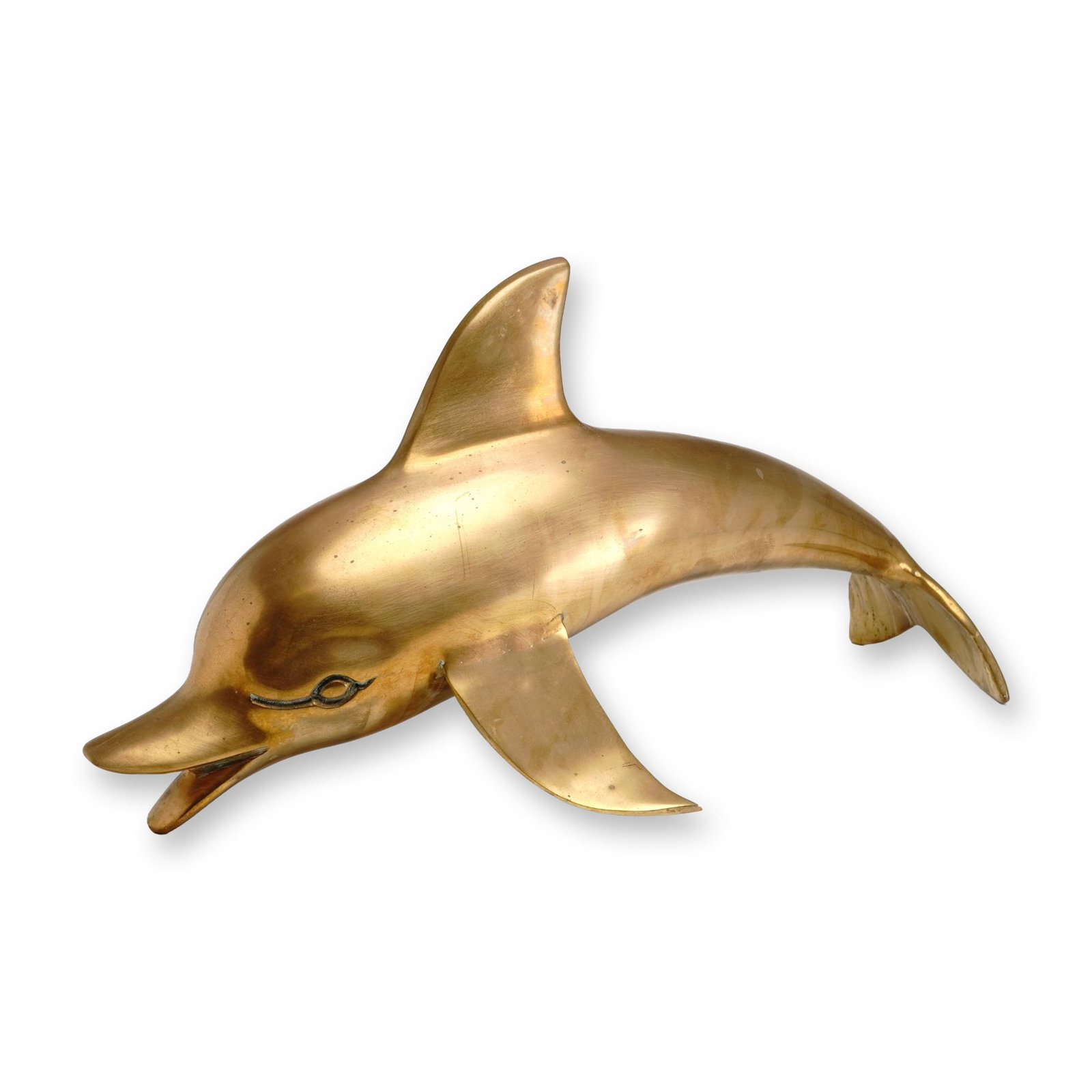 Mid-Century Brass Dolphin Sculpture (1 of 4)