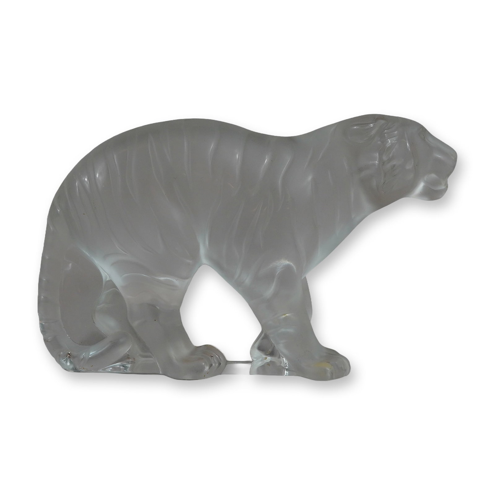 Lalique Frosted Crystal Bengal Tiger Figurine (1 of 4)
