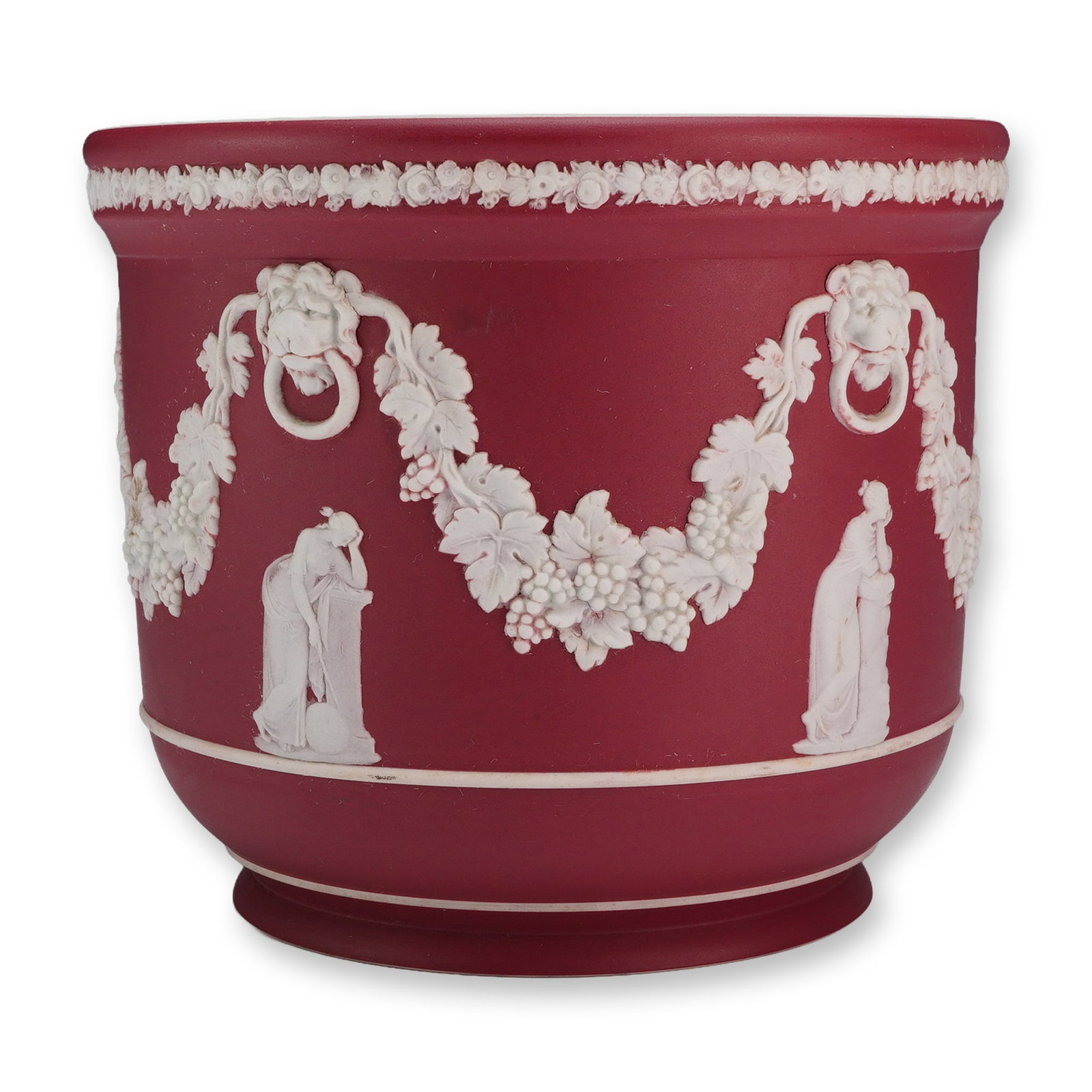 Wedgwood Crimson Dip Jasperware Cachepot (1 of 3)