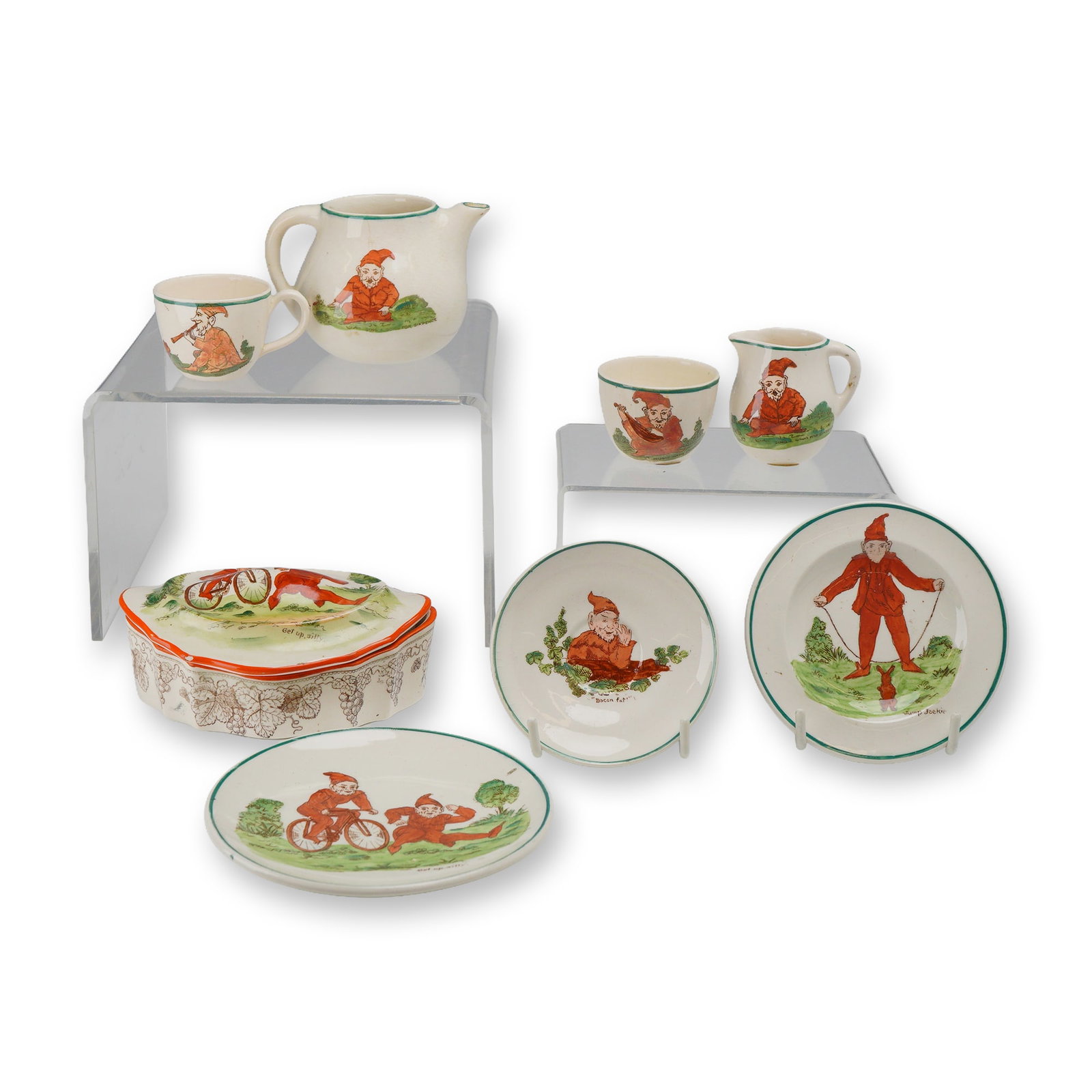 Rare Eight Piece Wedgwood Ceramic Miniature Nursery Ware, Brownies (1 of 4)