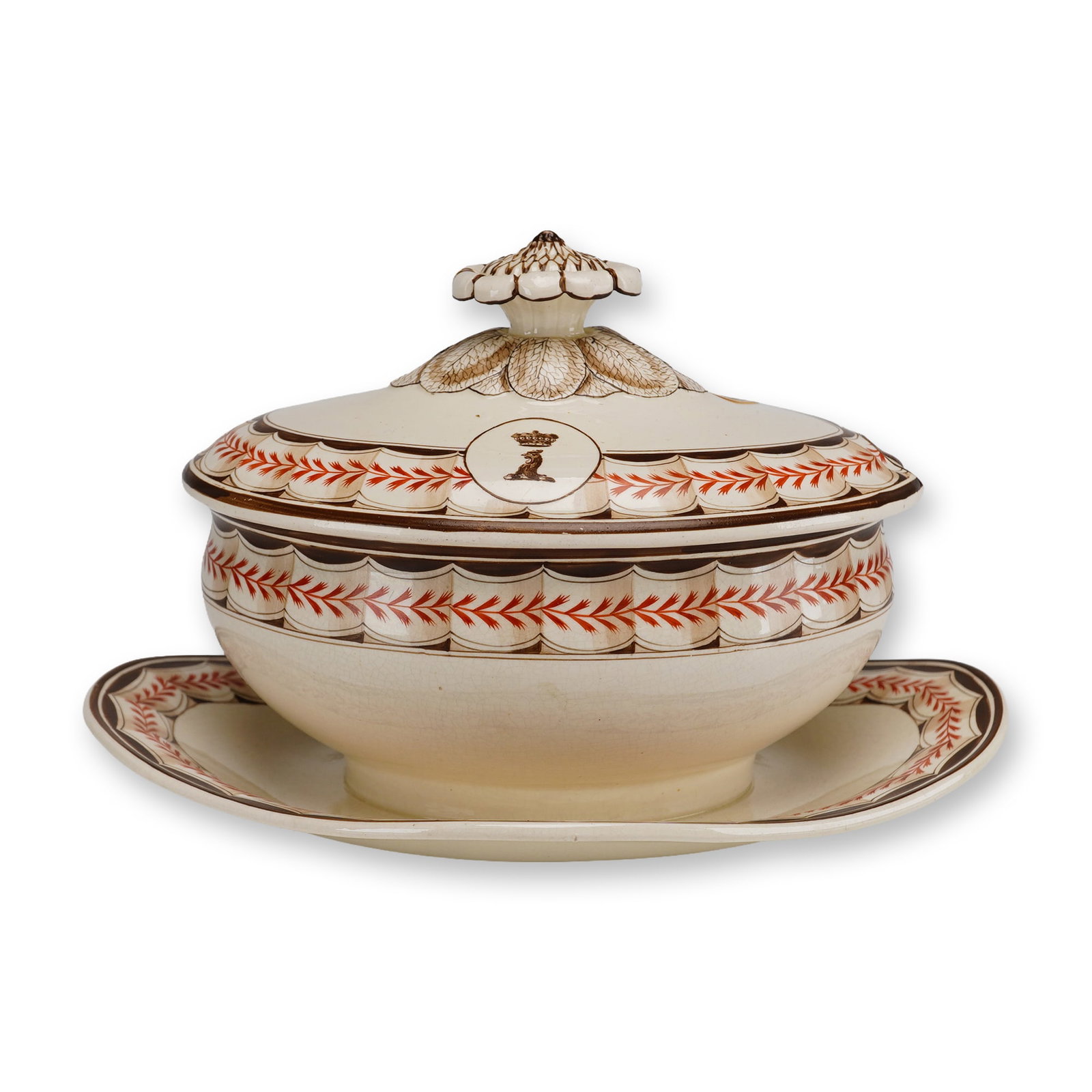 Wedgwood Creamware Sauce Tureen with Cover, circa 1795 (1 of 4)