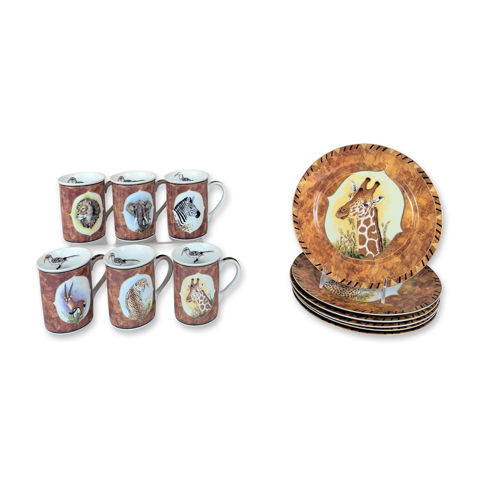 12pc Lynn Chase African Portraits Porcelain Service Group (1 of 5)