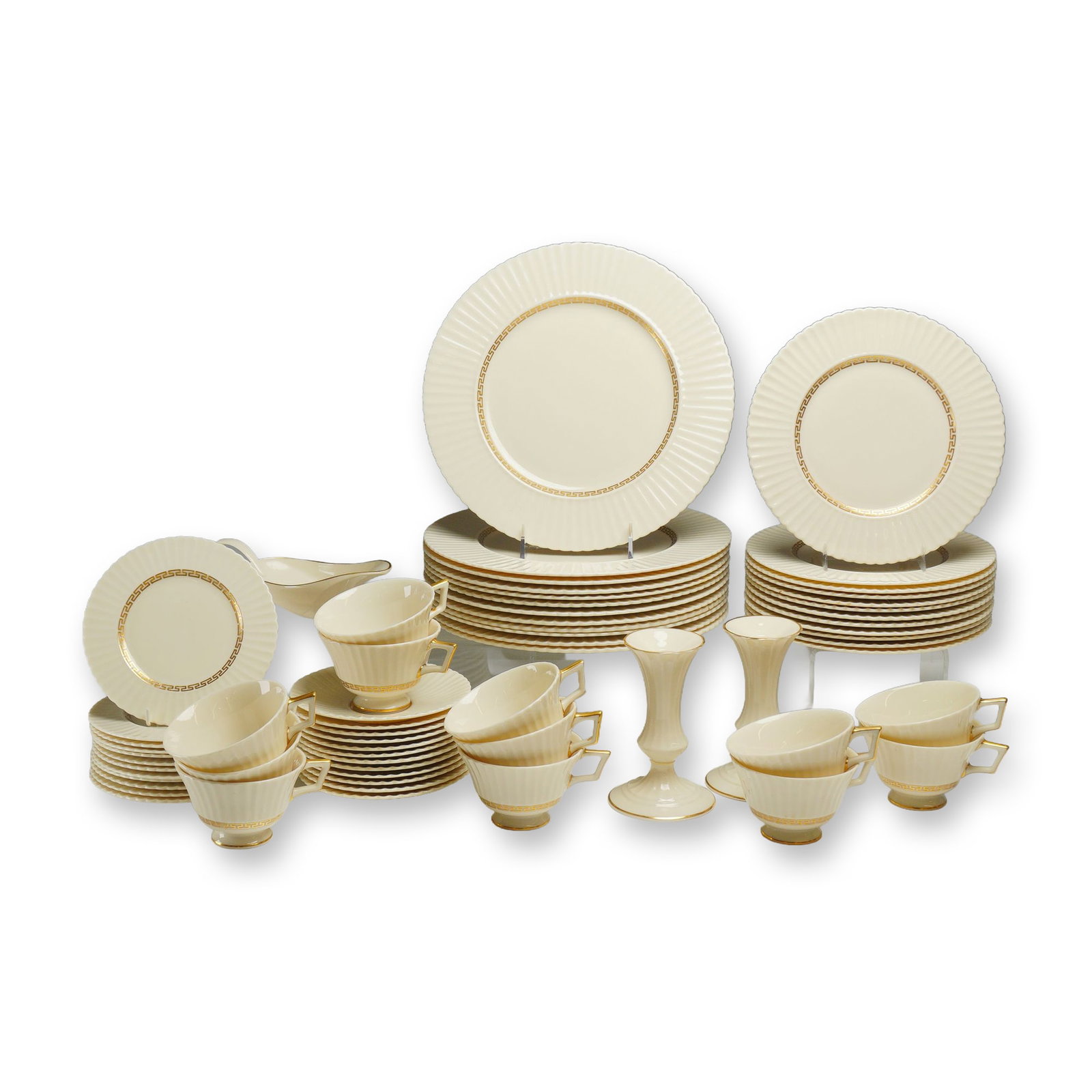 63pc Lenox Cretan Porcelain Dinnerware, Service for 12 (1 of 5)