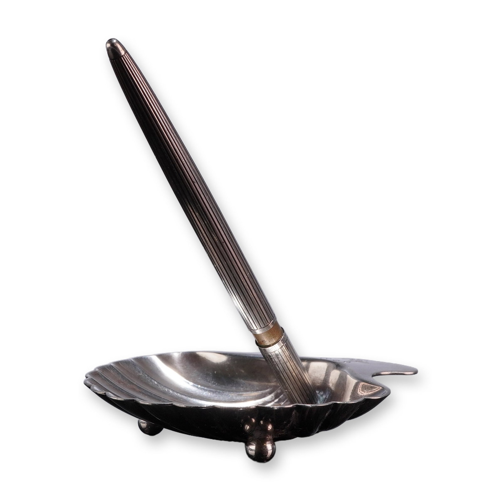 Tiffany & Co. Sterling Silver Clamshell Pen Desk Set (1 of 5)