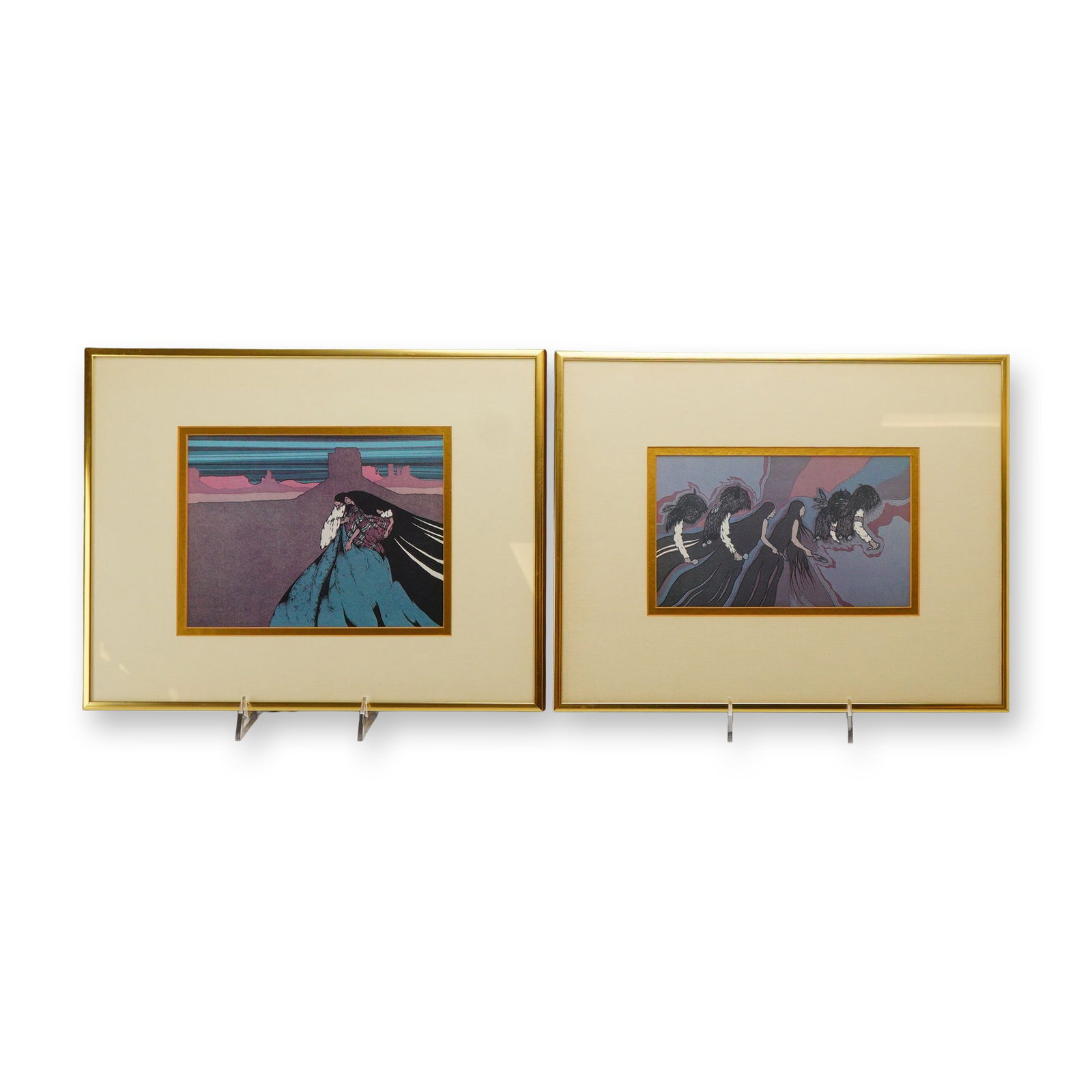 2pc Amado Maurilio Pena, Jr. (American b. 1943) Serigraph Prints (1 of 4)