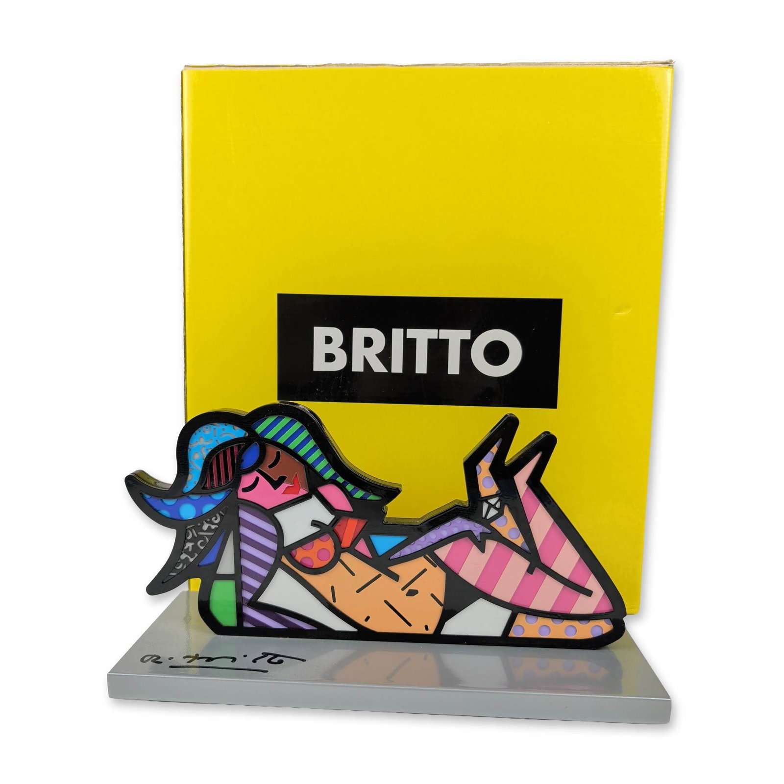 Romero Britto (Brazilian, b. 1963) Ipanema Lady Sculpture, Signed (1 of 6)