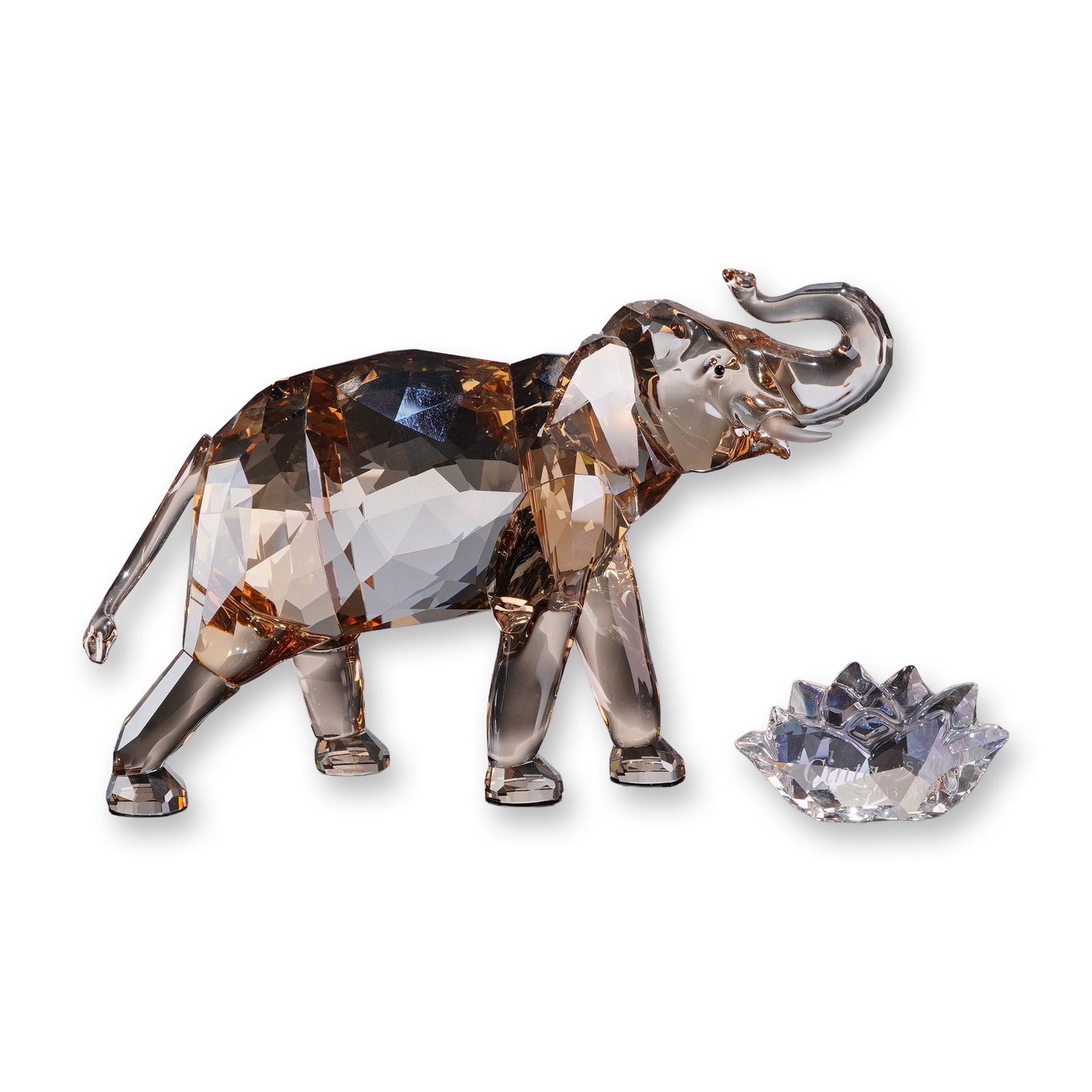 Swarovski Crystal 2013 Annual Edition Figurine, Cinta the Elephant with Moonlight Title Plaque (1 of 7)