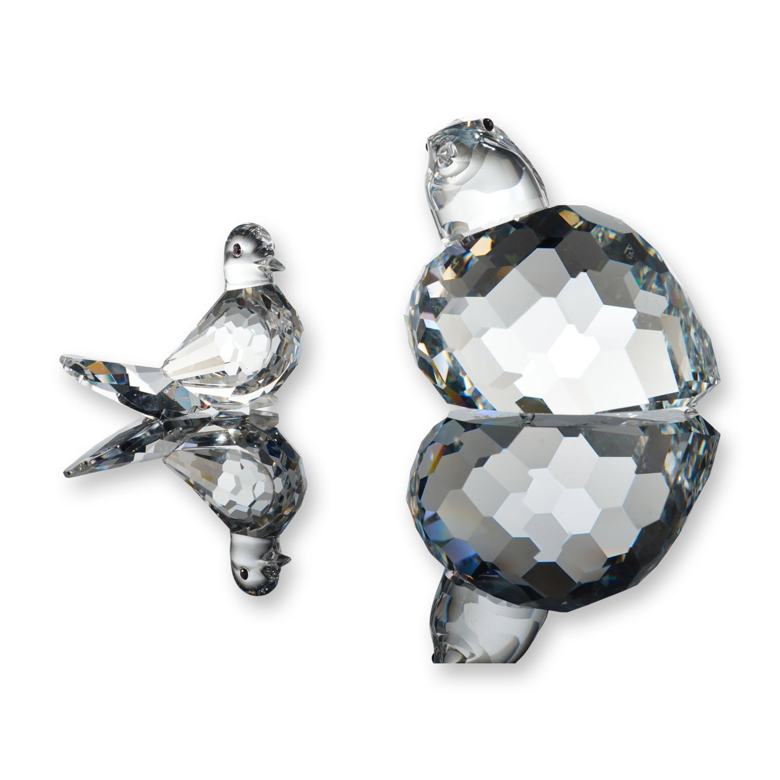 2pc Swarovski Crystal Partridge and Fantail Dove Figurines (1 of 5)