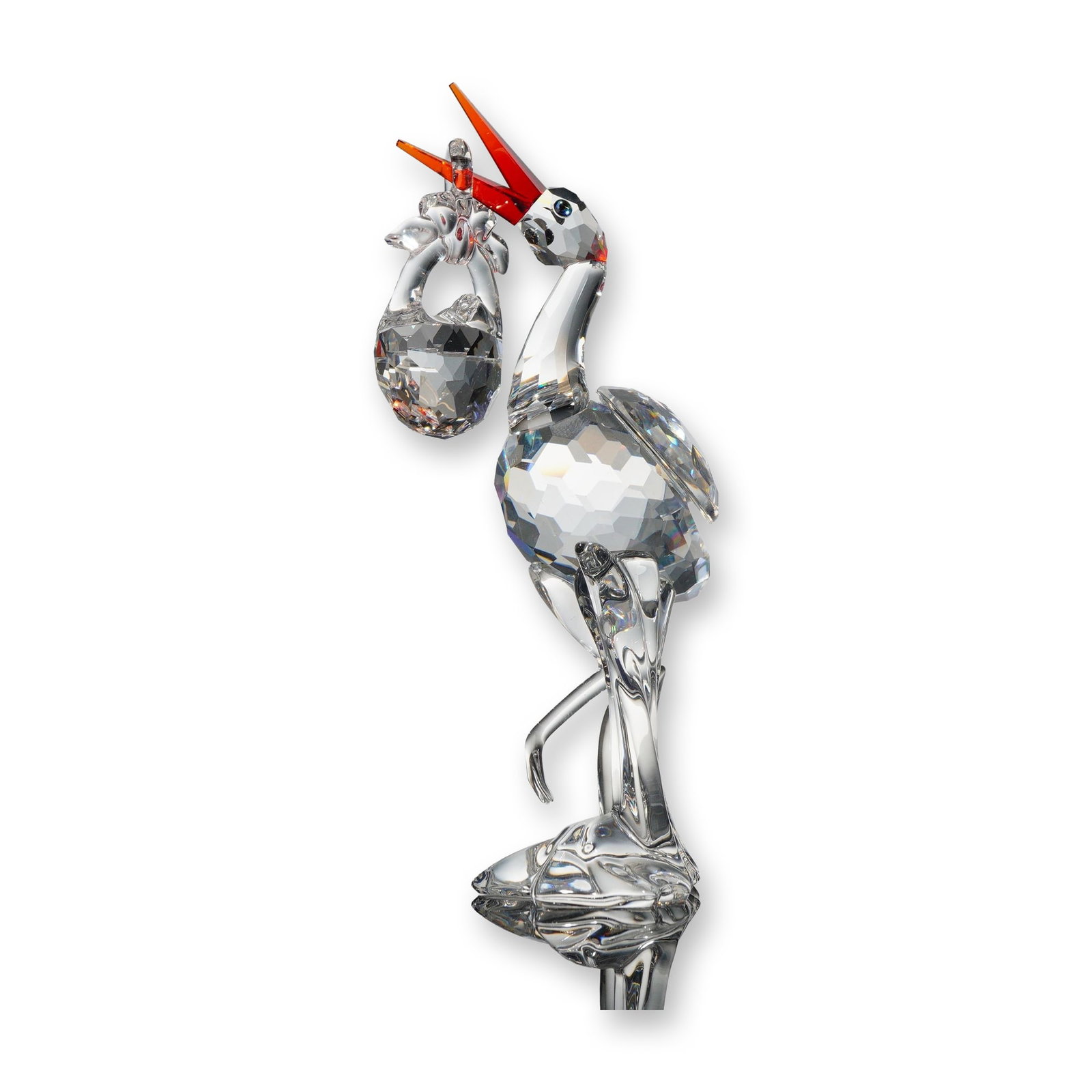 Swarovski Crystal Stork with Baby Figurine (1 of 4)