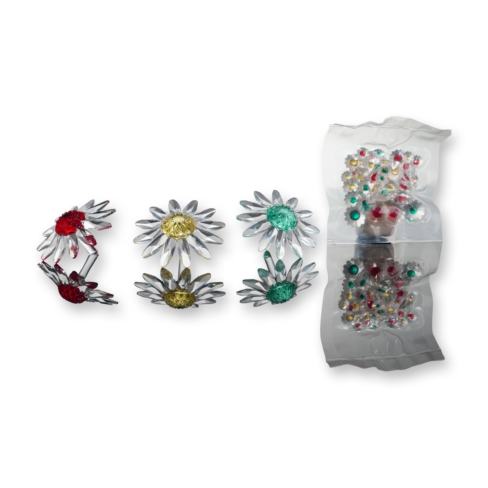 3pc Swarovski SCS Crystal Marguerite Daisy Flowers (1 of 4)