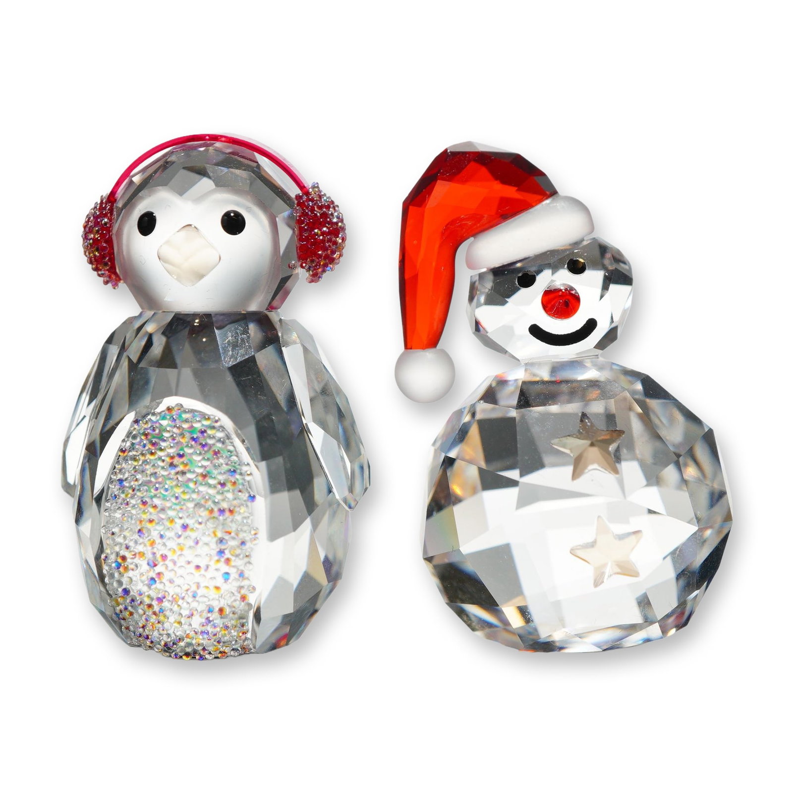 Two Swarovski Crystal Rocking Figurines, Snowman and Penguin (1 of 4)