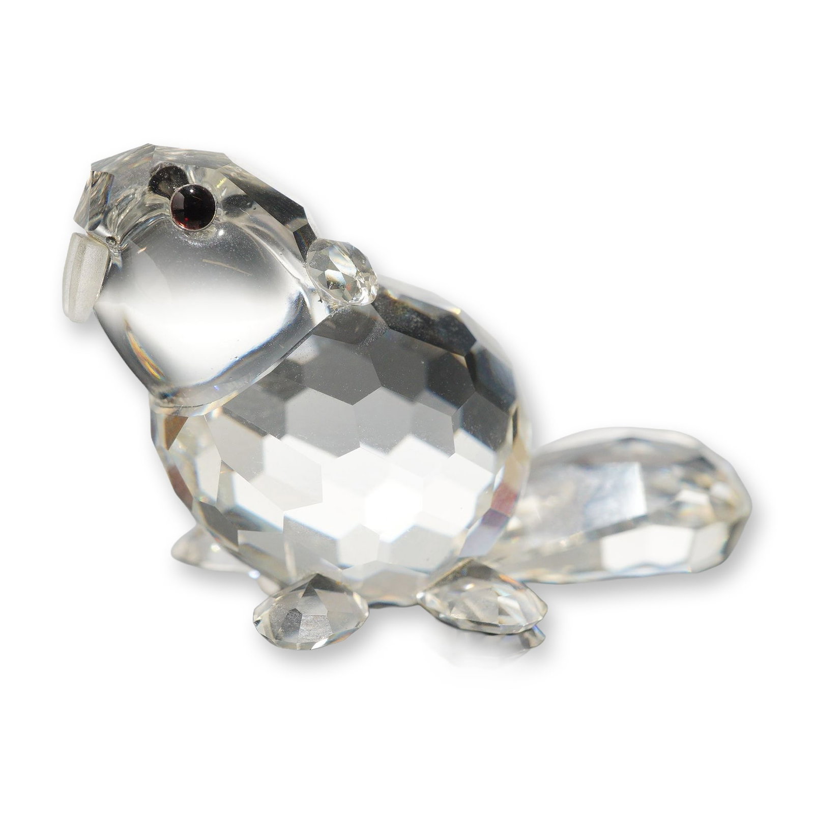 Swarovski Silver Crystal Sitting Beaver Figurine (1 of 4)