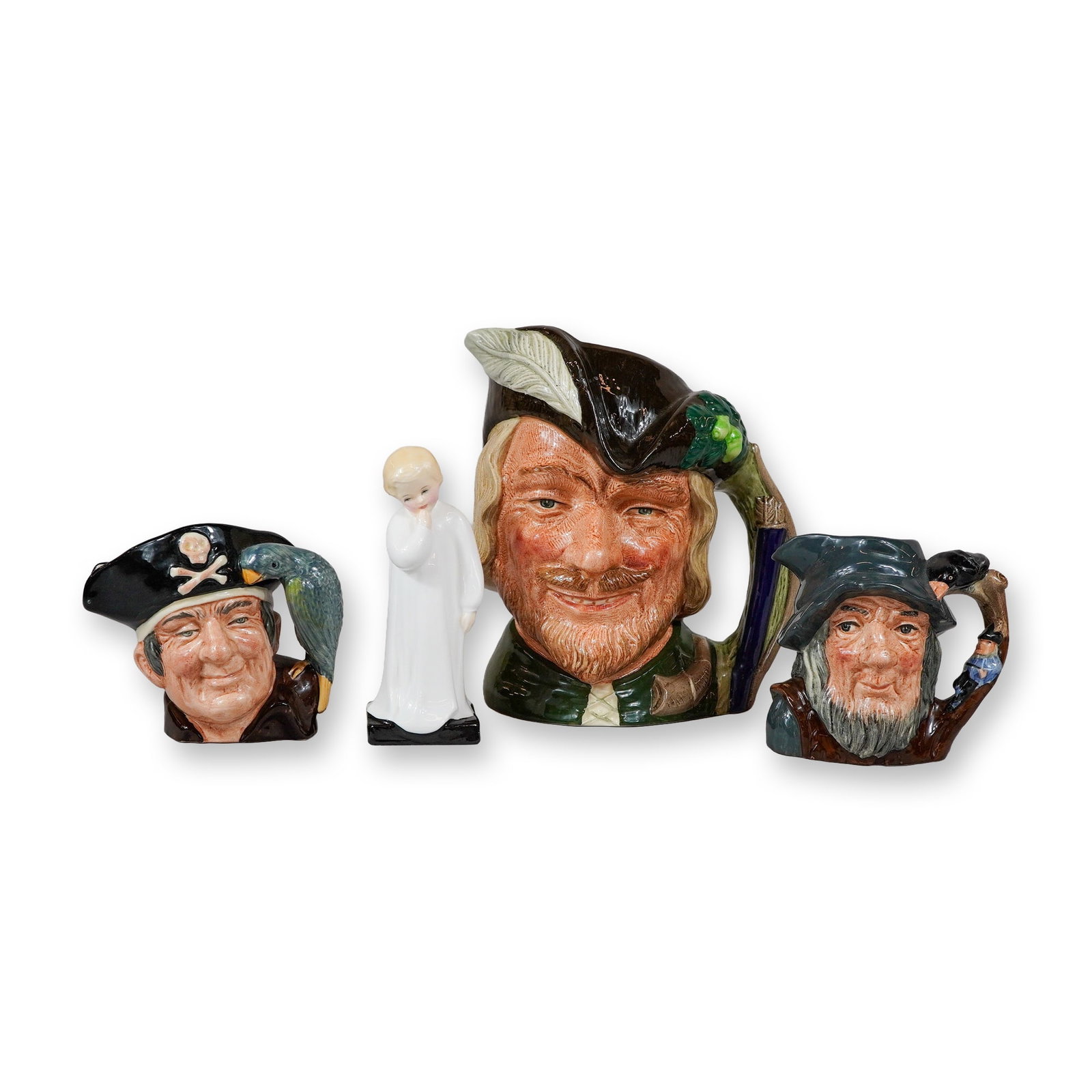 4pc Royal Doulton Character Jug and Figurine Group (1 of 3)
