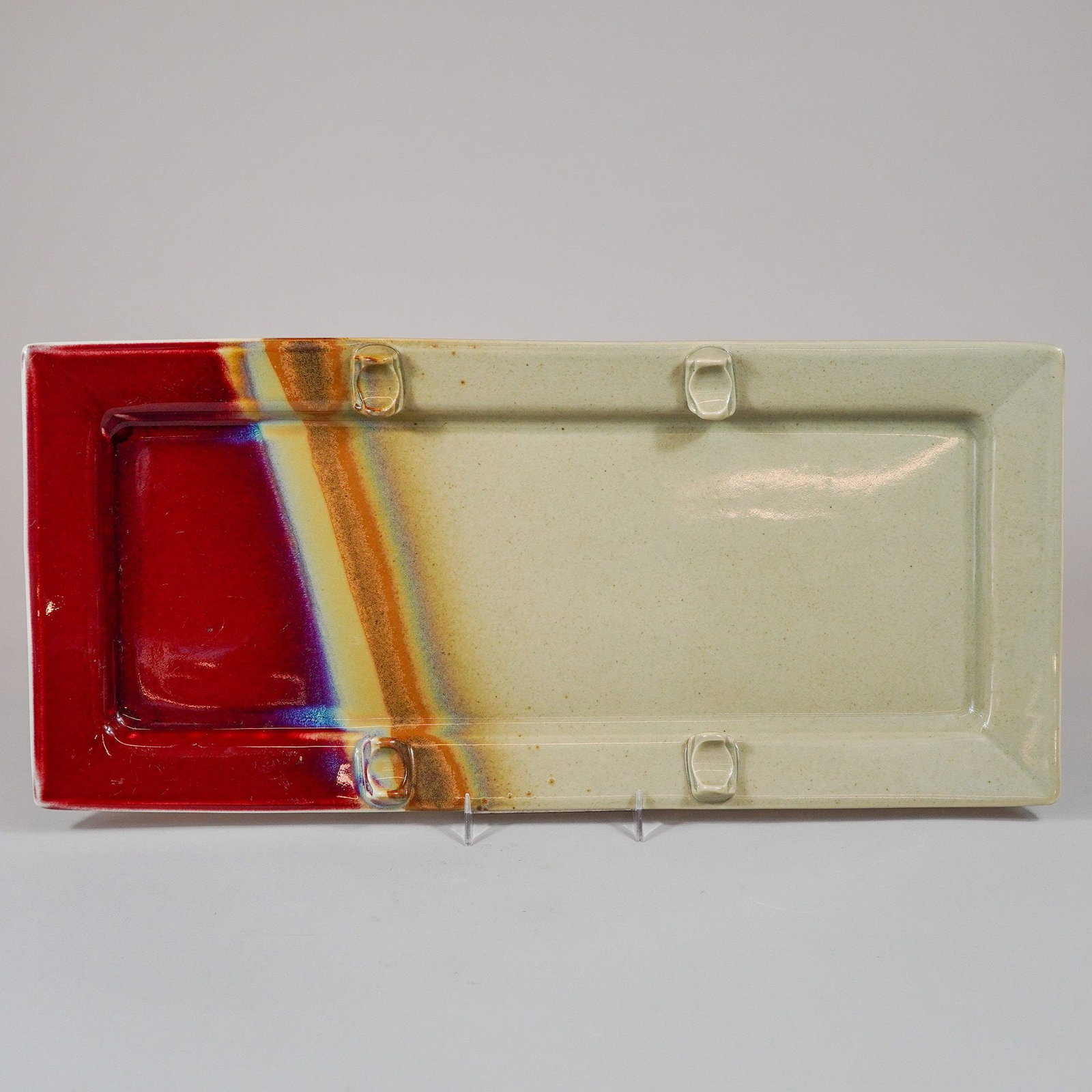 Jay Trenchard Large Rectangular Studio Pottery Platter, 2000 - 2