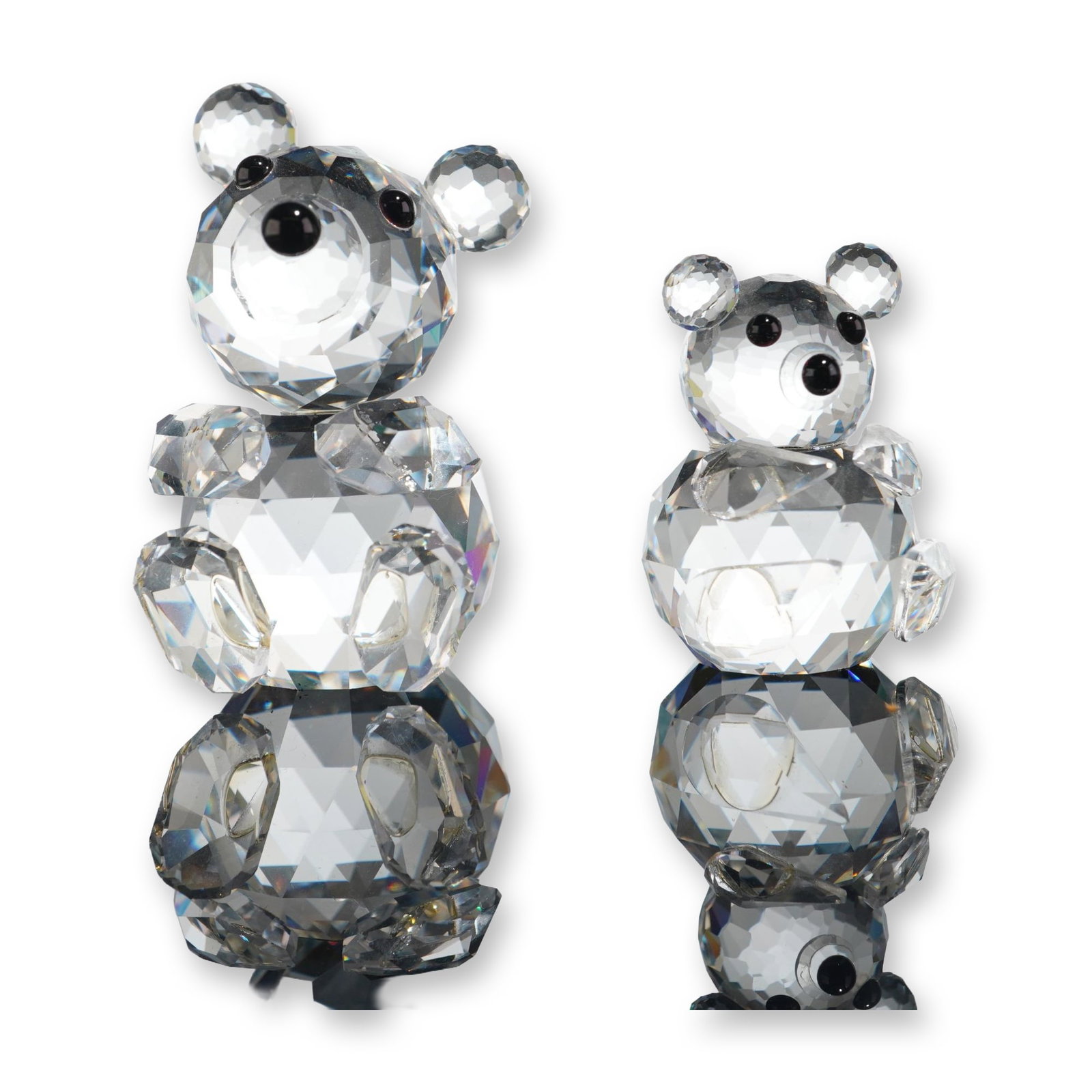 2pc Swarovski Silver Crystal Sitting Bear Figurines (1 of 5)