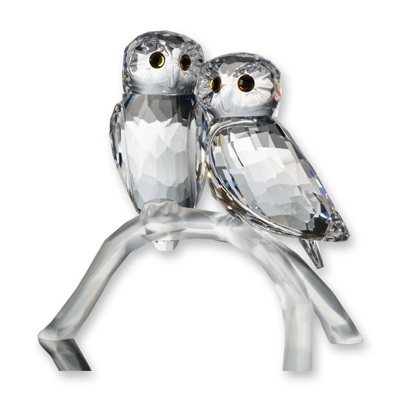 Swarovski Crystal Figurine, Owls on Branch (1 of 5)