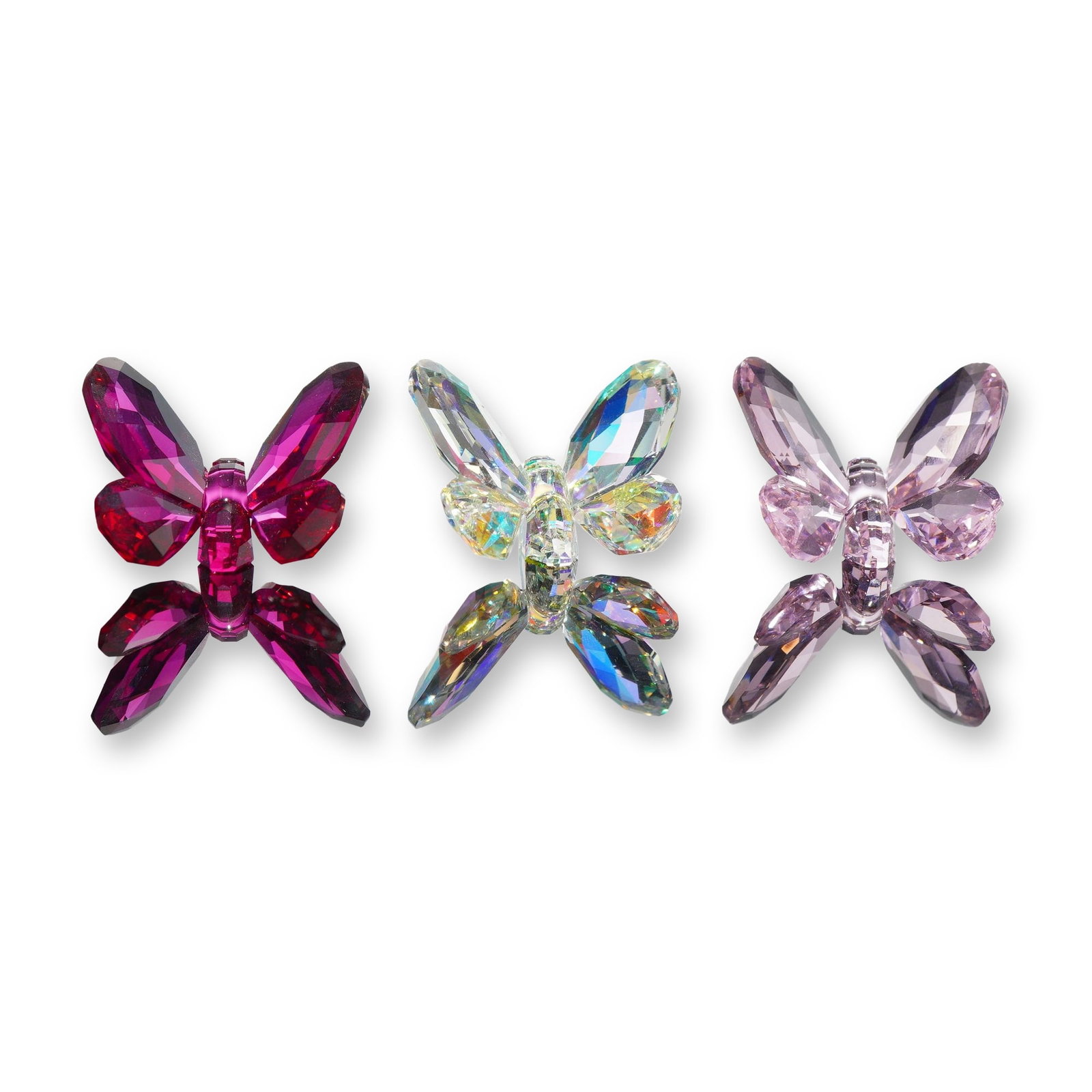 Swarovski Brilliant Butterflies Set of Three Crystal Figurines (1 of 5)