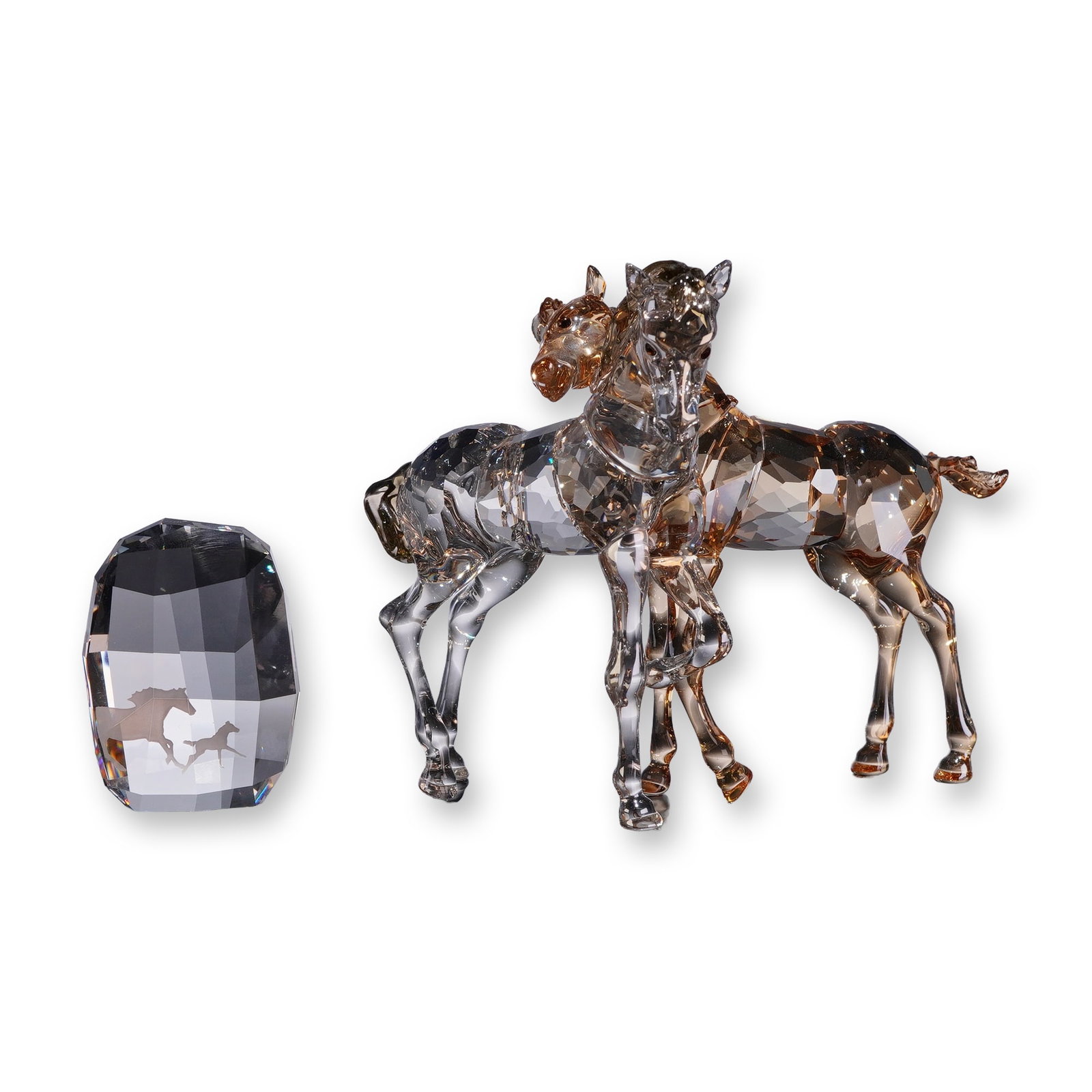 2pc Swarovski Crystal Foals Figurine and Horses Paperweight (1 of 5)