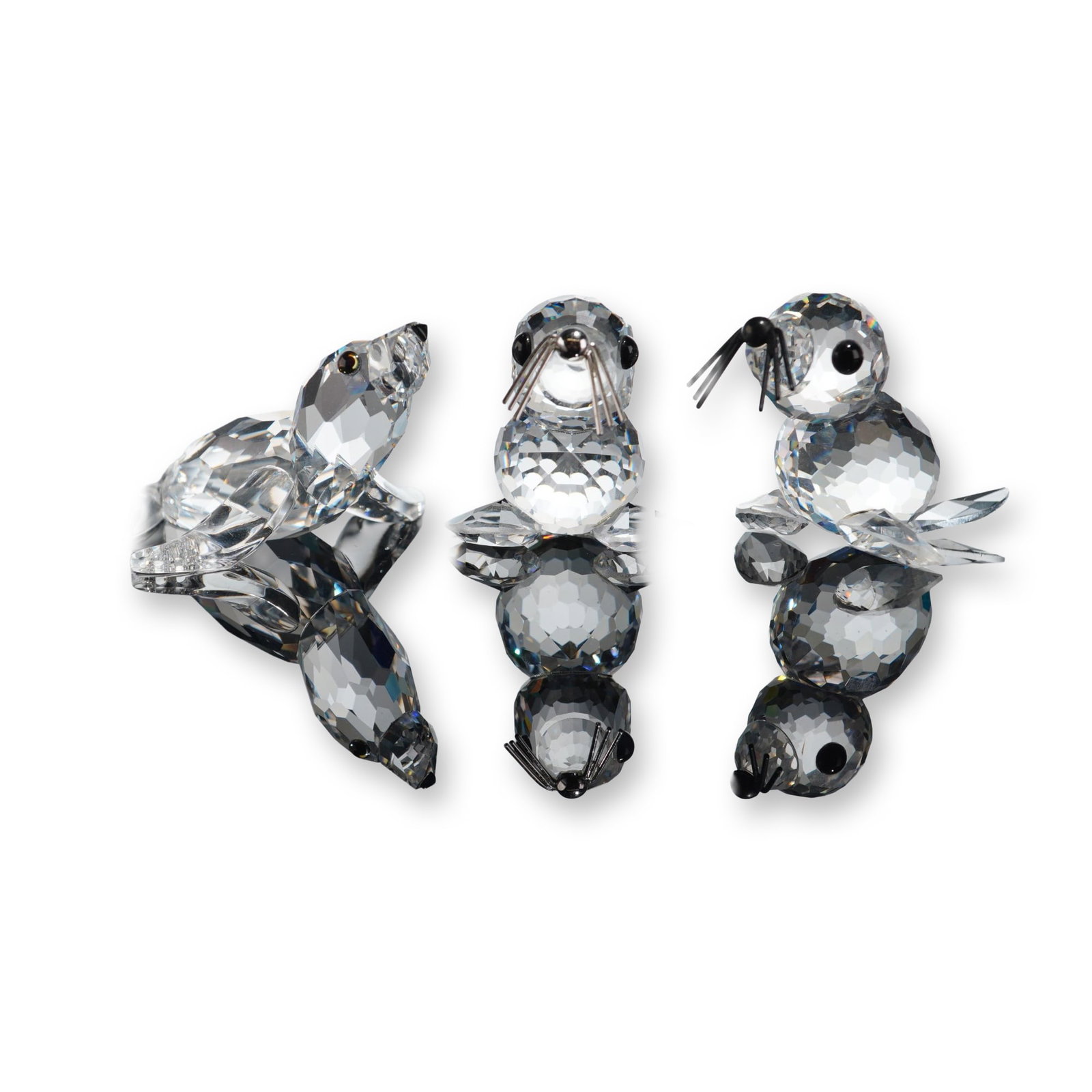 3pc Swarovski Crystal Seal Figurines (1 of 5)