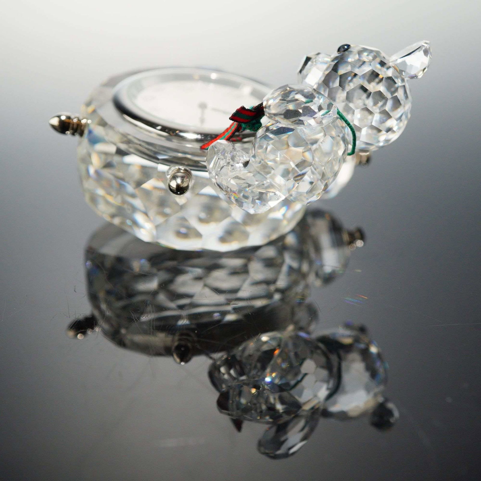 Swarovski Crystal Kris Bear Table Clock - 3