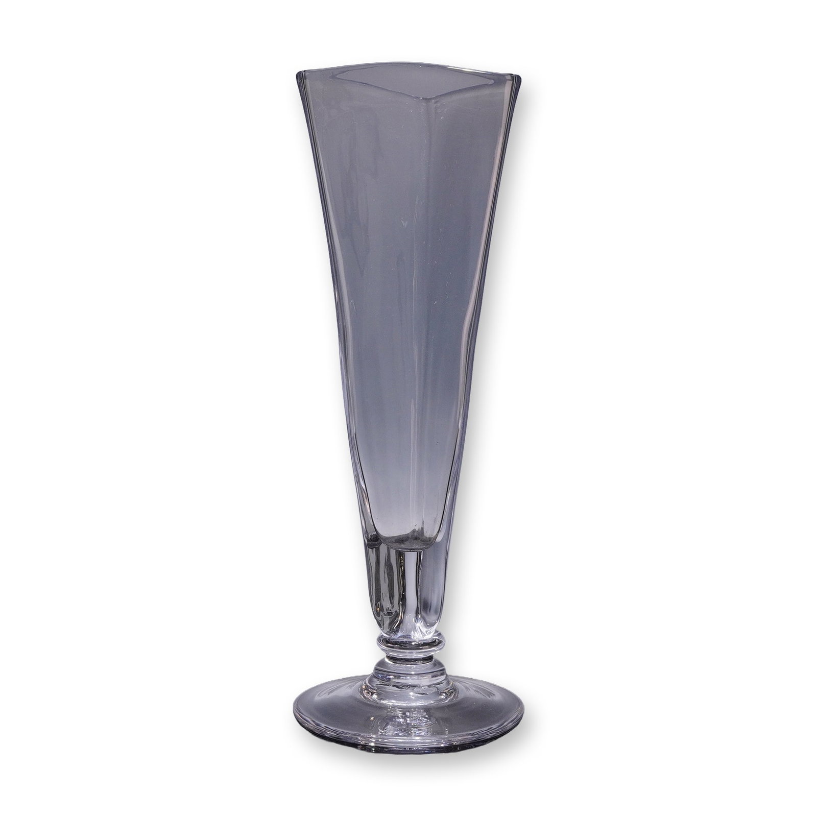 Simon Pearce Hand Blown Glass Triangular Bud Vase (1 of 4)