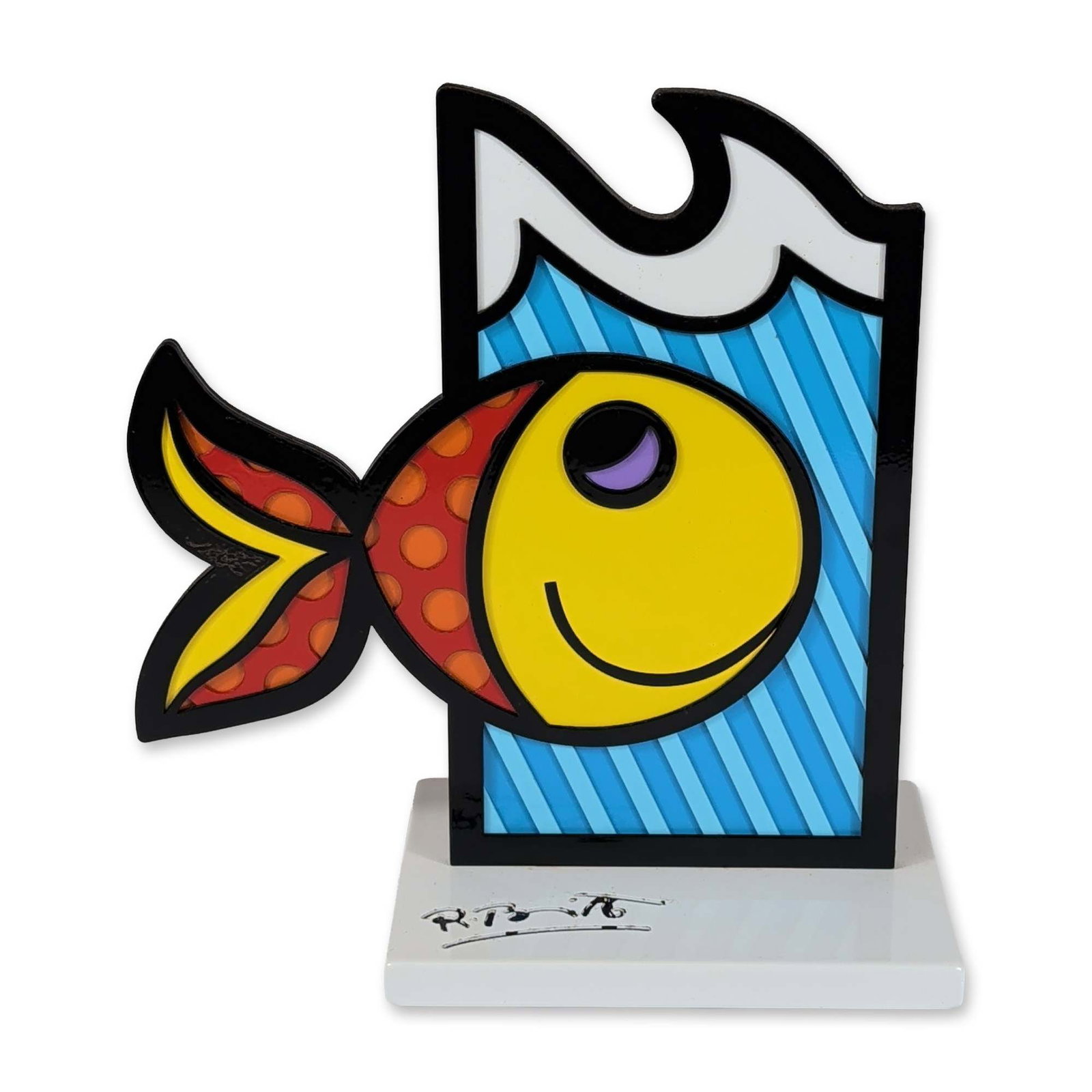 Romero Britto (Brazilian, b. 1963) Boom Fish Sculpture, Signed (1 of 5)