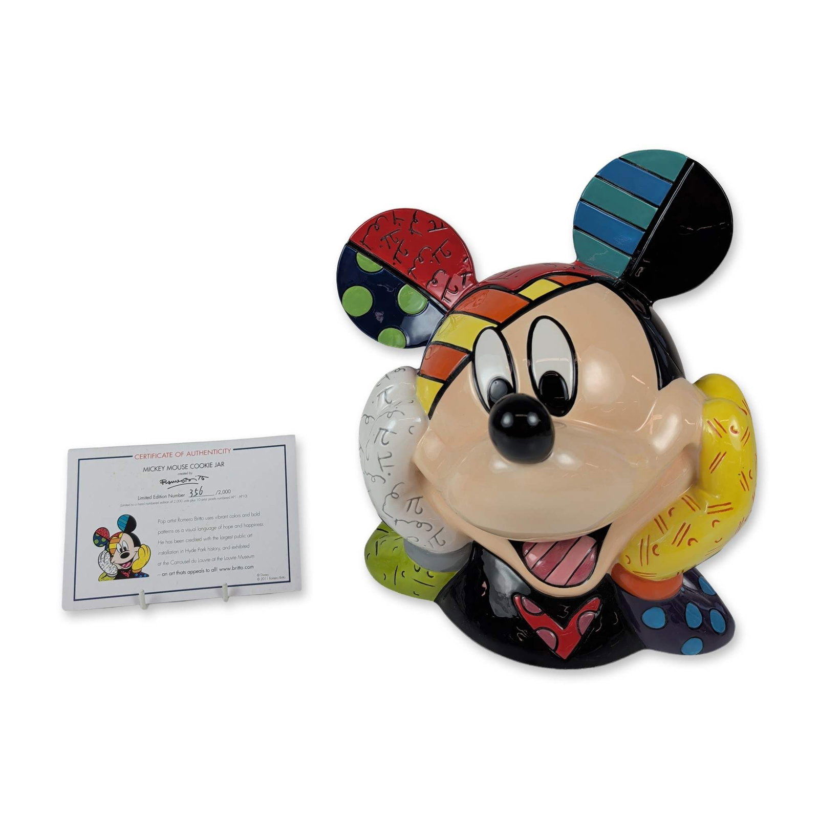 Disney by Britto Ceramic Mickey Mouse Cookie Jar (1 of 5)