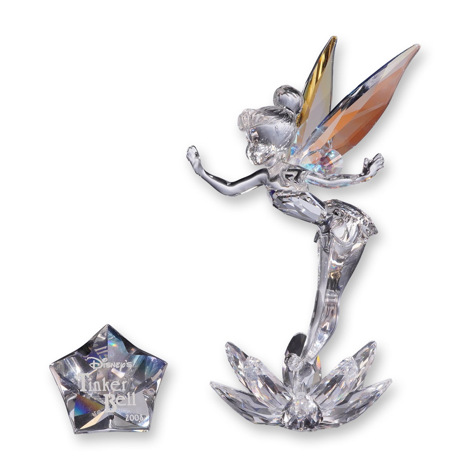 Swarovski Disney Crystal Figurine and Plaque, Tinkerbell (1 of 4)