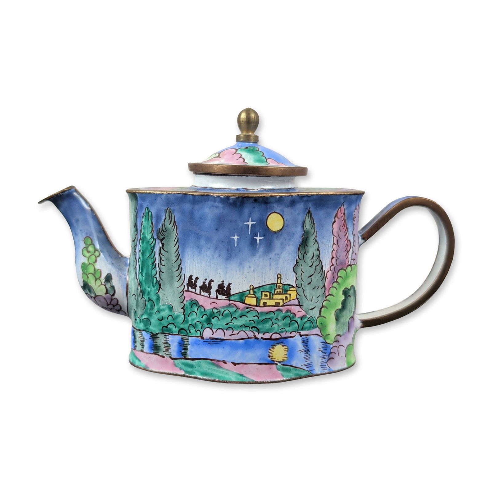 Charlotte di Vita Enamel Miniature Nativity Teapot (1 of 3)