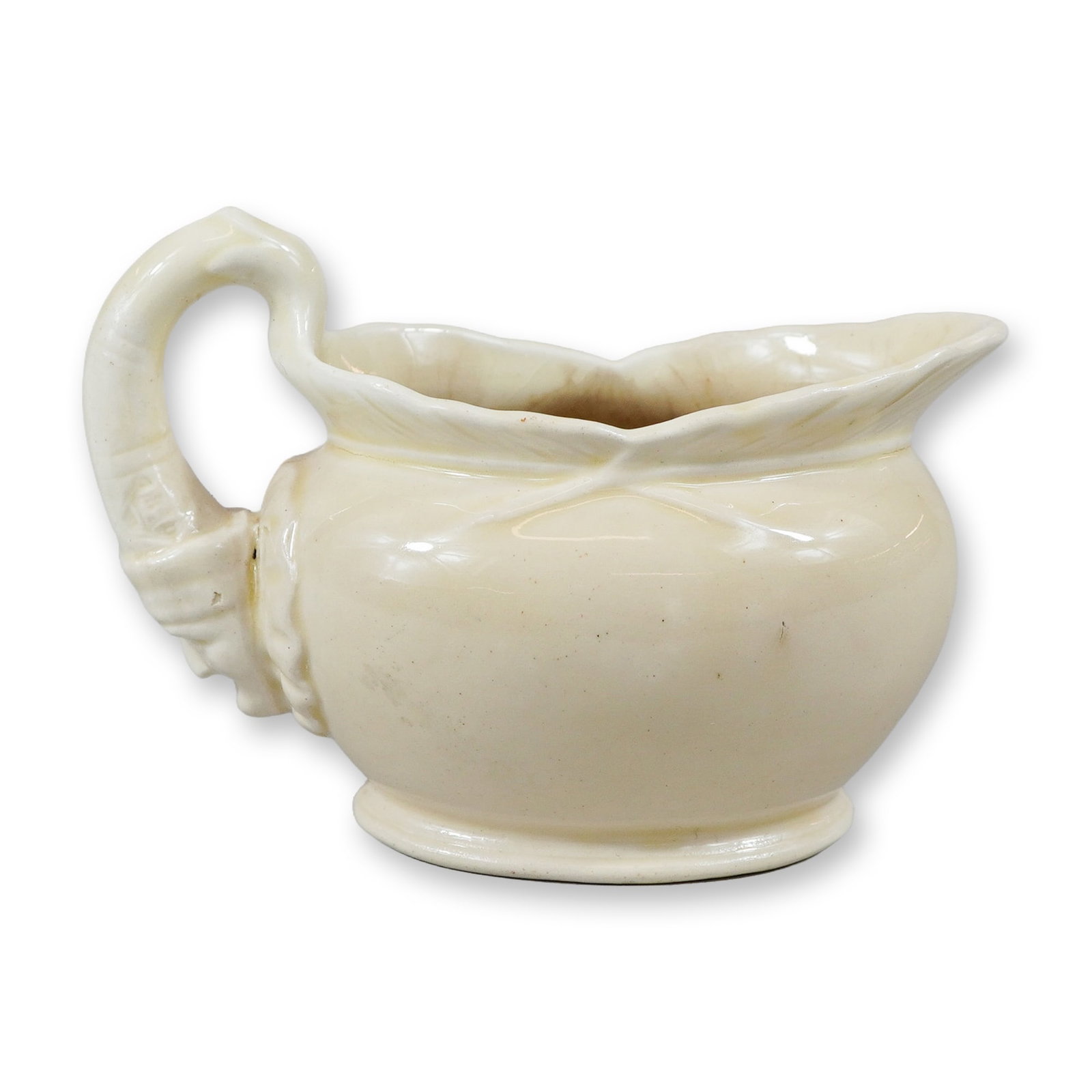 Wedgwood Creamware Pitcher with Clown Handle, circa 1875 (1 of 3)