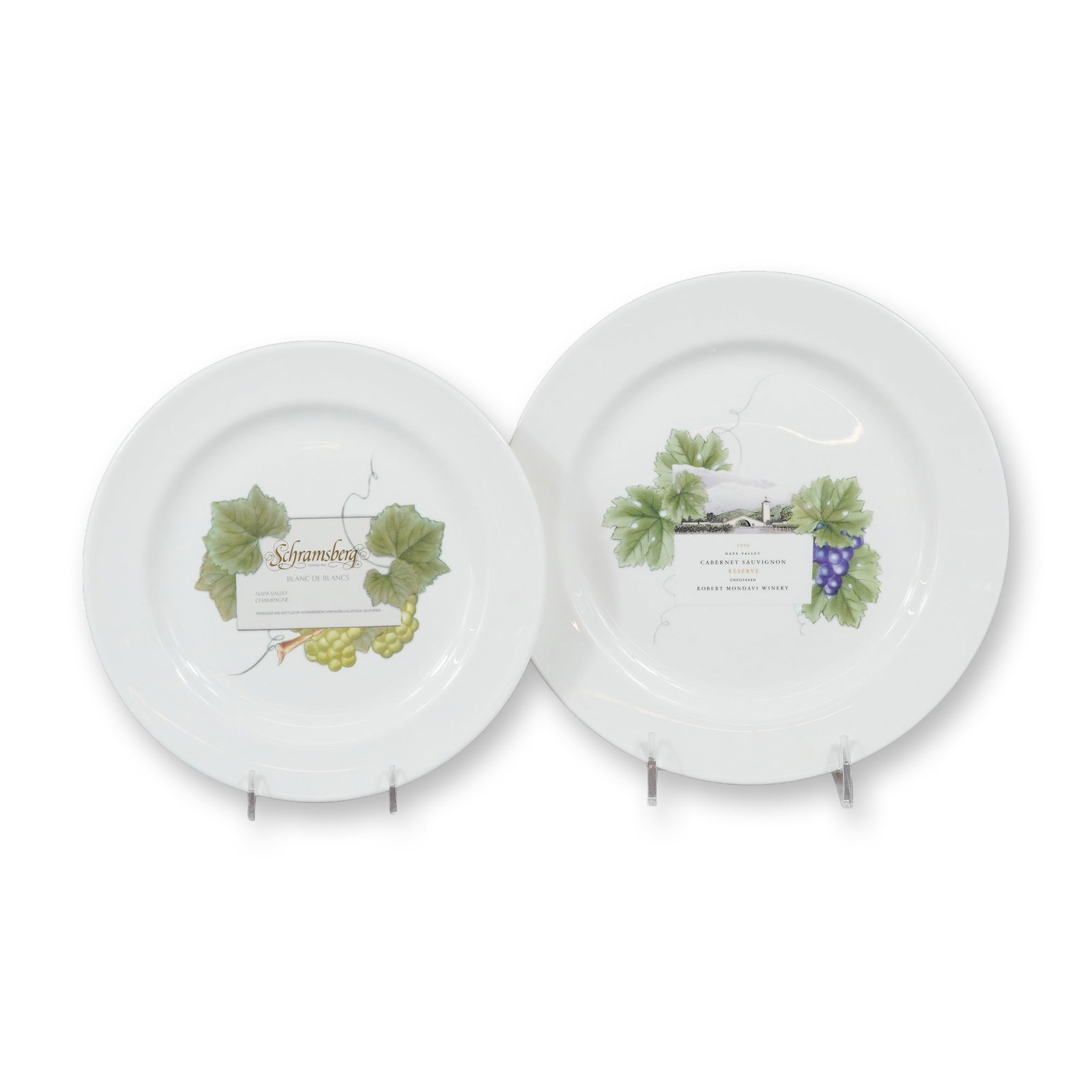 2pc Wedgwood Grand Gourmet Vintage Collection Wine Label Accent Plates (1 of 3)
