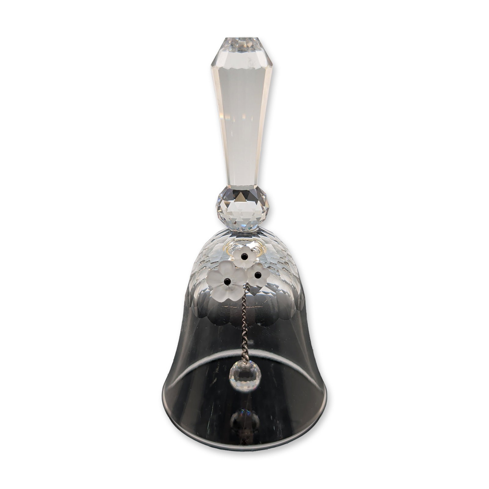 Swarovski Crystal Medium Table Bell with Frosted Flowers (1 of 5)