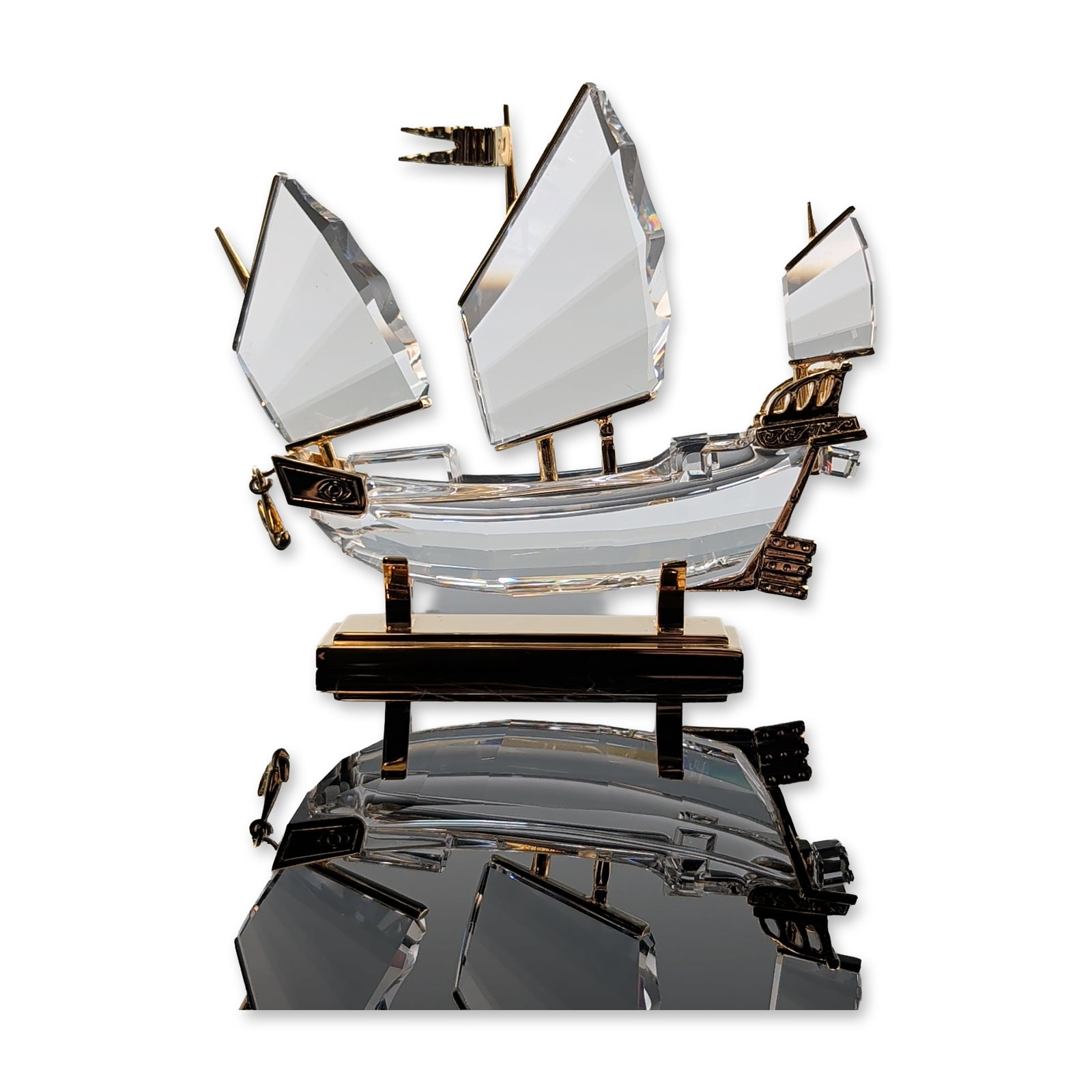 Swarovski Crystal and Gold-Tone Chinese Junk Figurine (1 of 5)