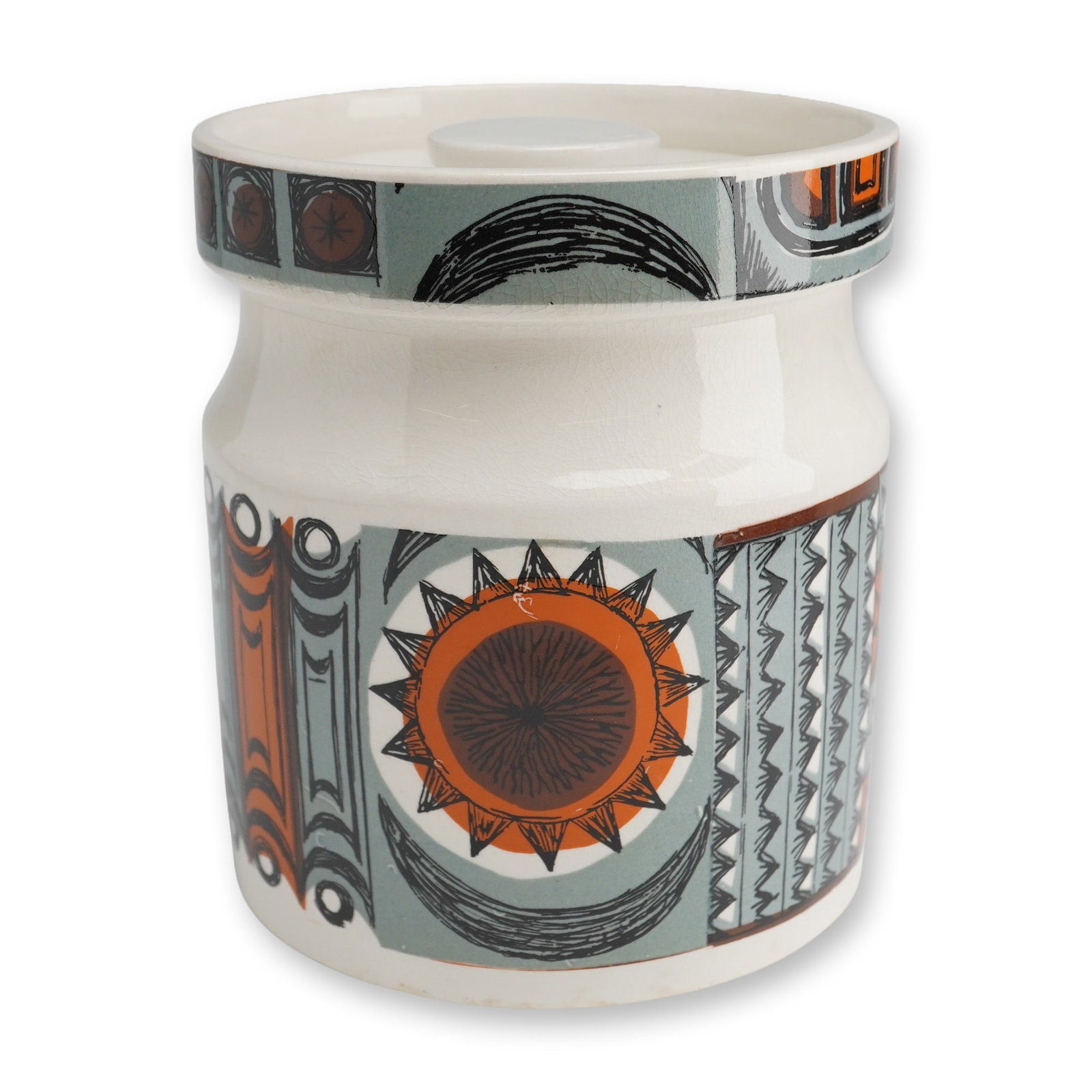 Portmeirion Pottery Magic City Pattern Lidded Jar Designed by Susan Williams-Ellis (1 of 3)